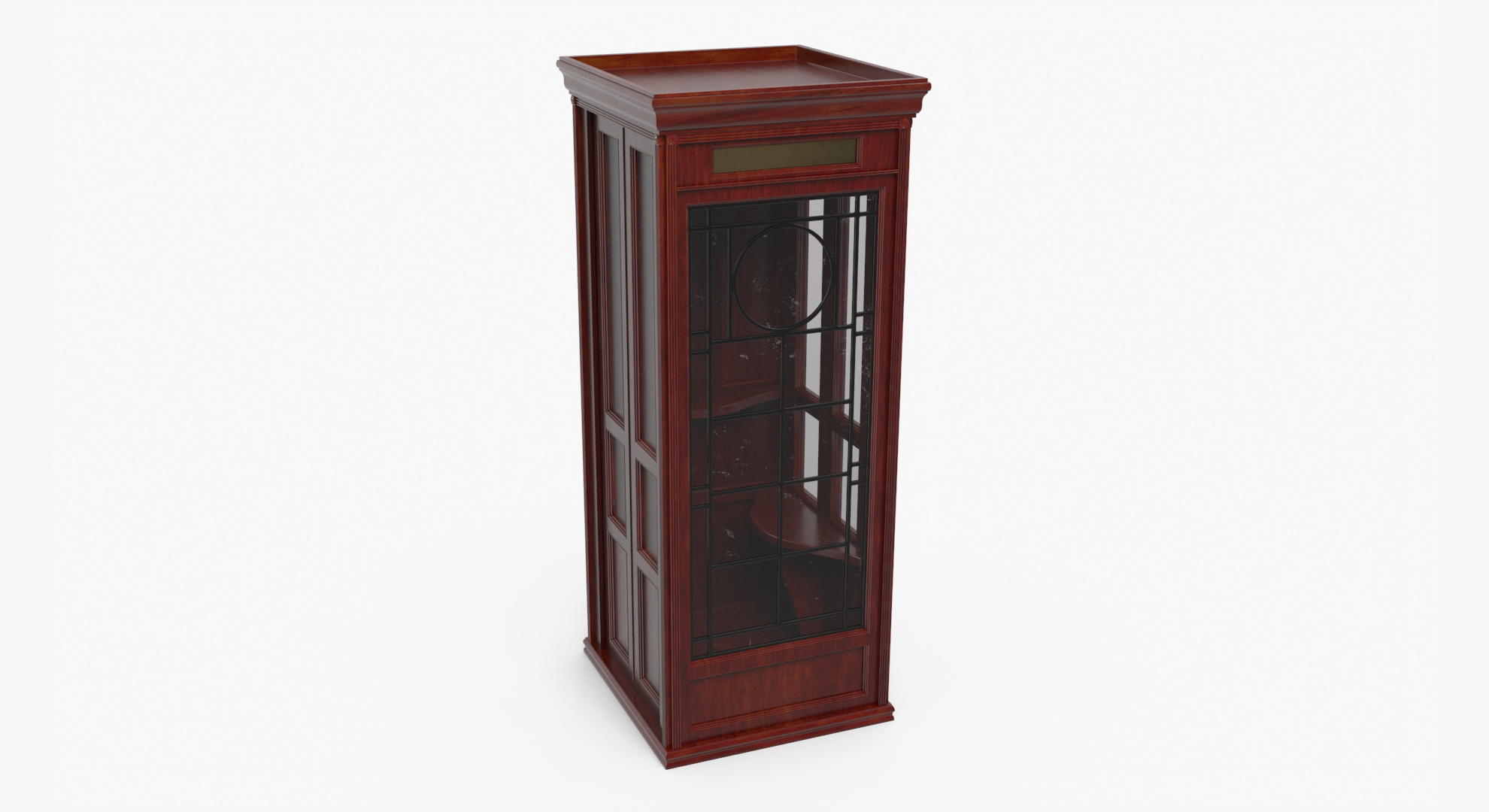 3D Classic Vintage Telephone Booth Dark