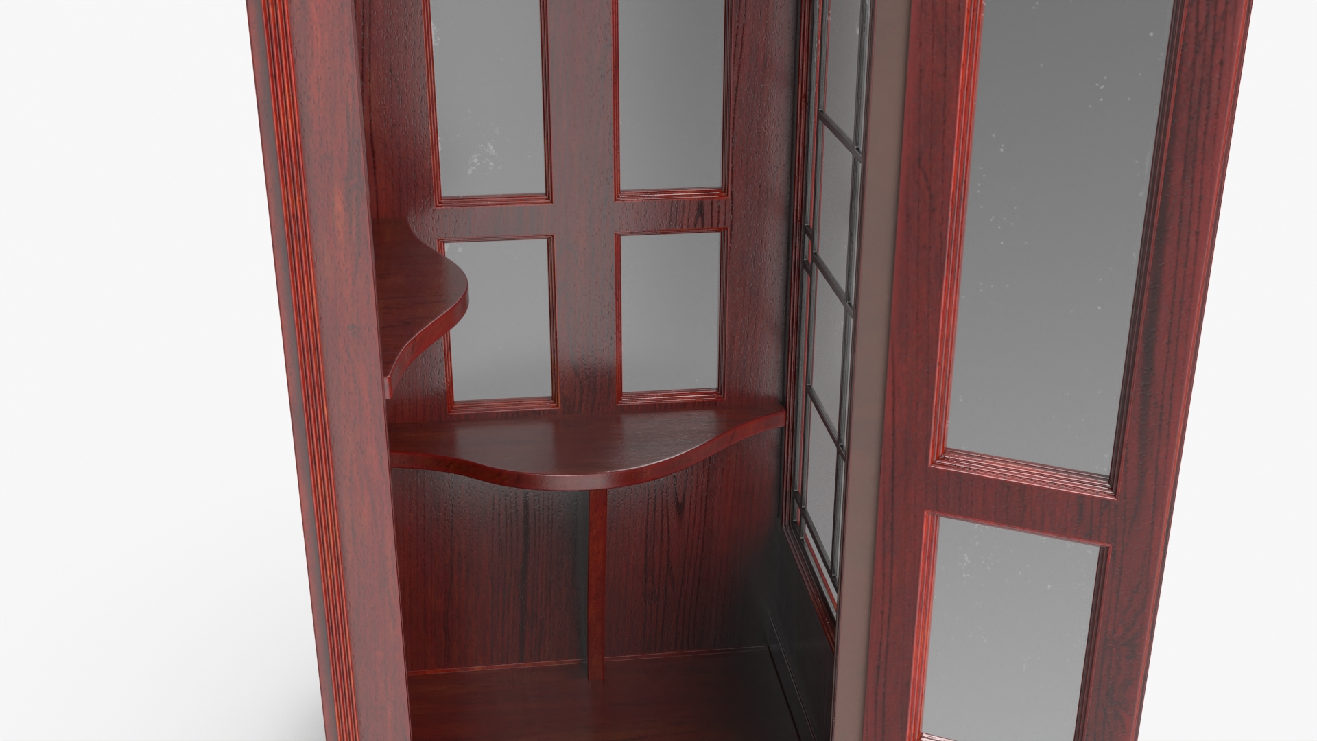 3D Classic Vintage Telephone Booth Dark
