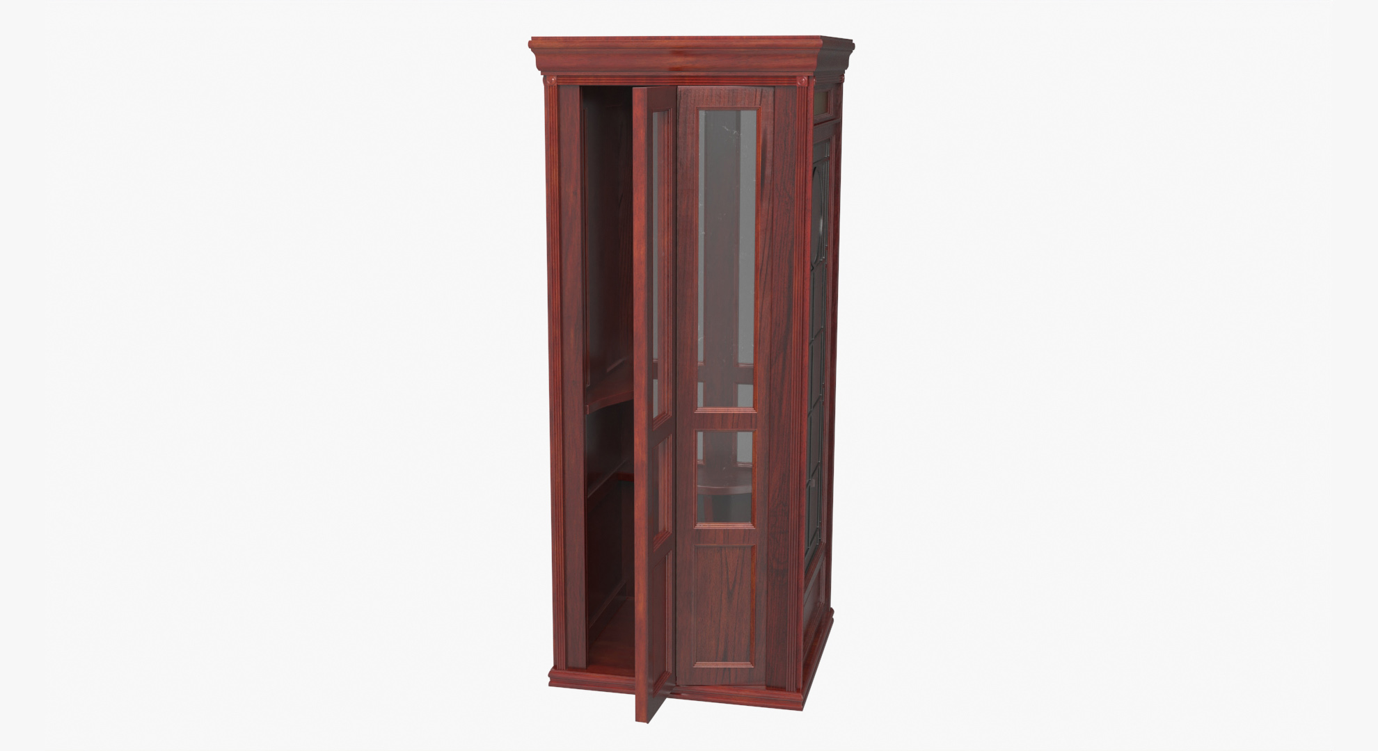 3D Classic Vintage Telephone Booth Dark