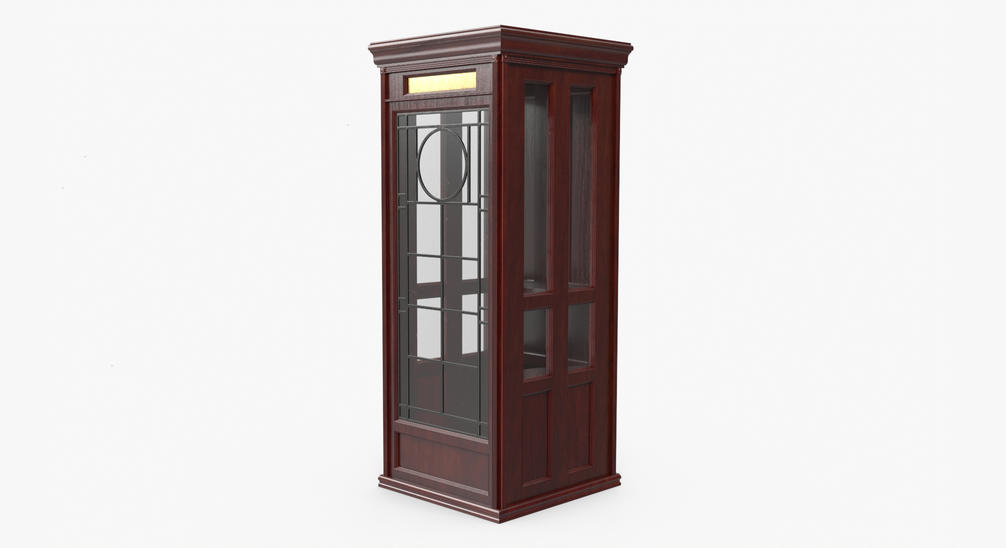 3D Classic Vintage Telephone Booth Dark