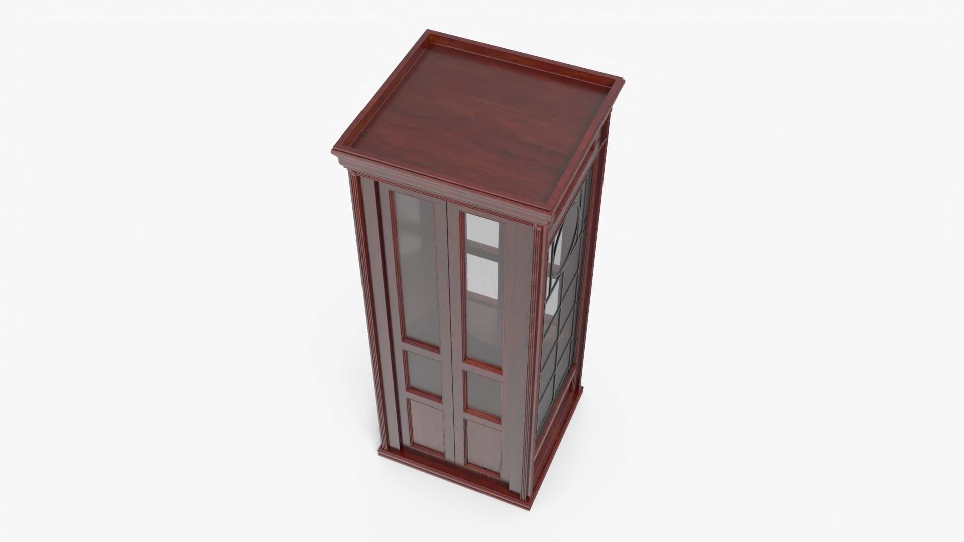 3D Classic Vintage Telephone Booth Dark