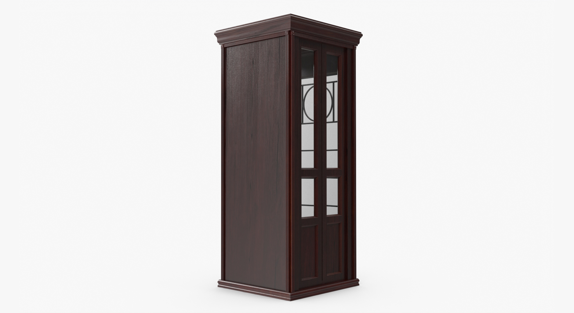 3D Classic Vintage Telephone Booth Dark