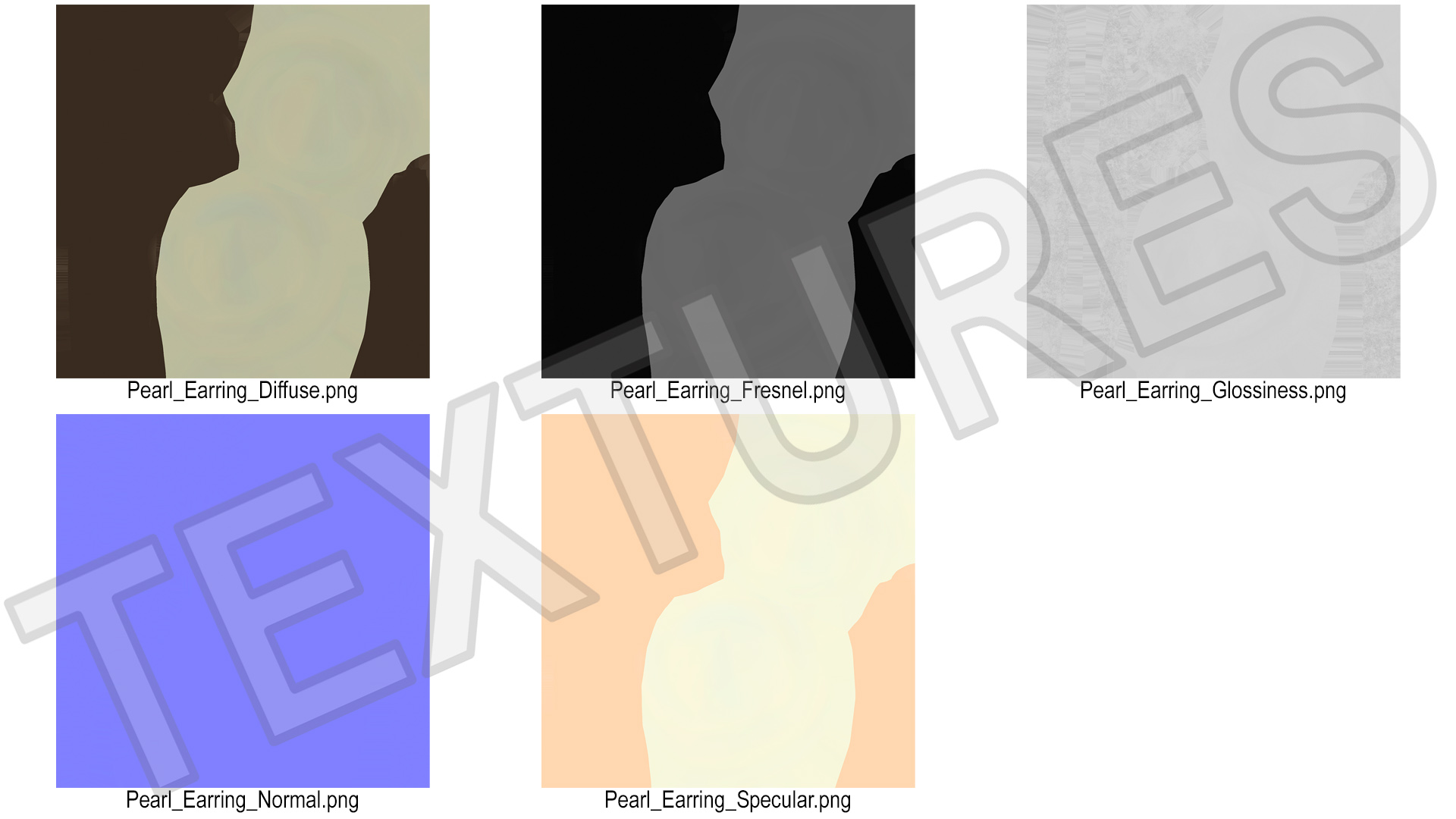 3D Pearl Earring model