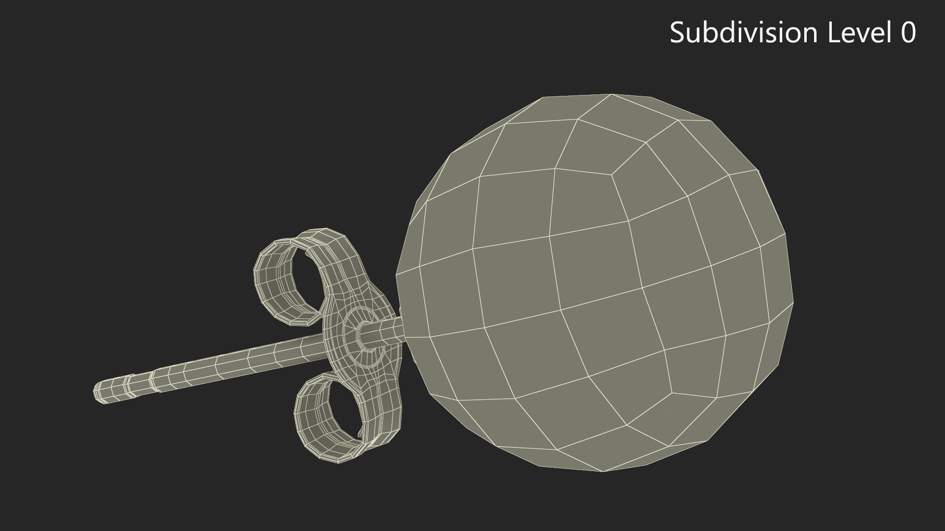 3D Pearl Earring model
