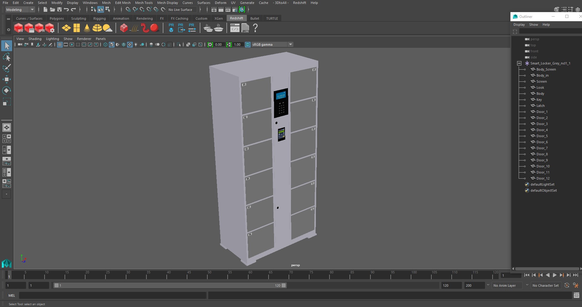 Smart Locker Grey 3D