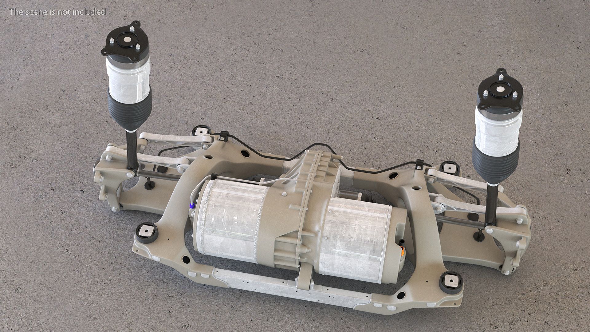 Electric Car Rear Suspension Assembly 3D