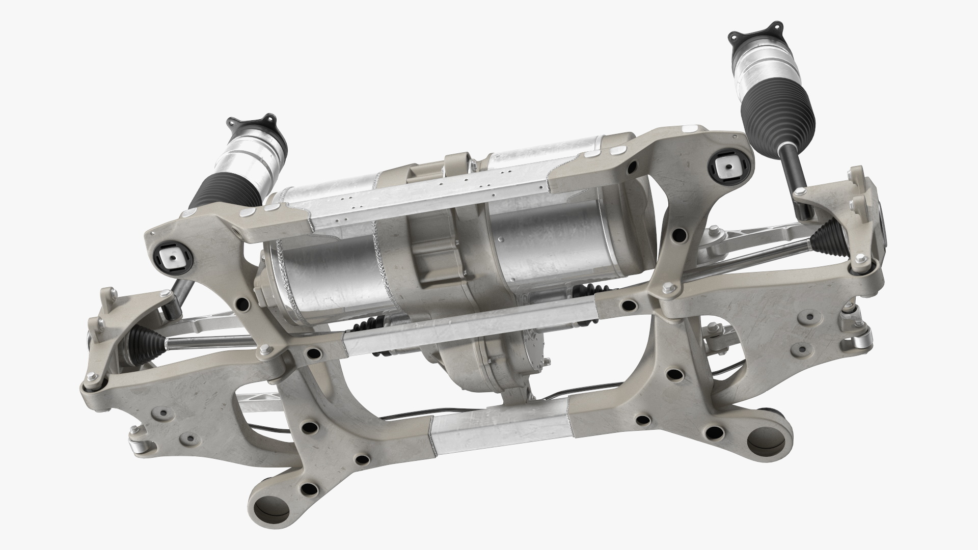 Electric Car Rear Suspension Assembly 3D