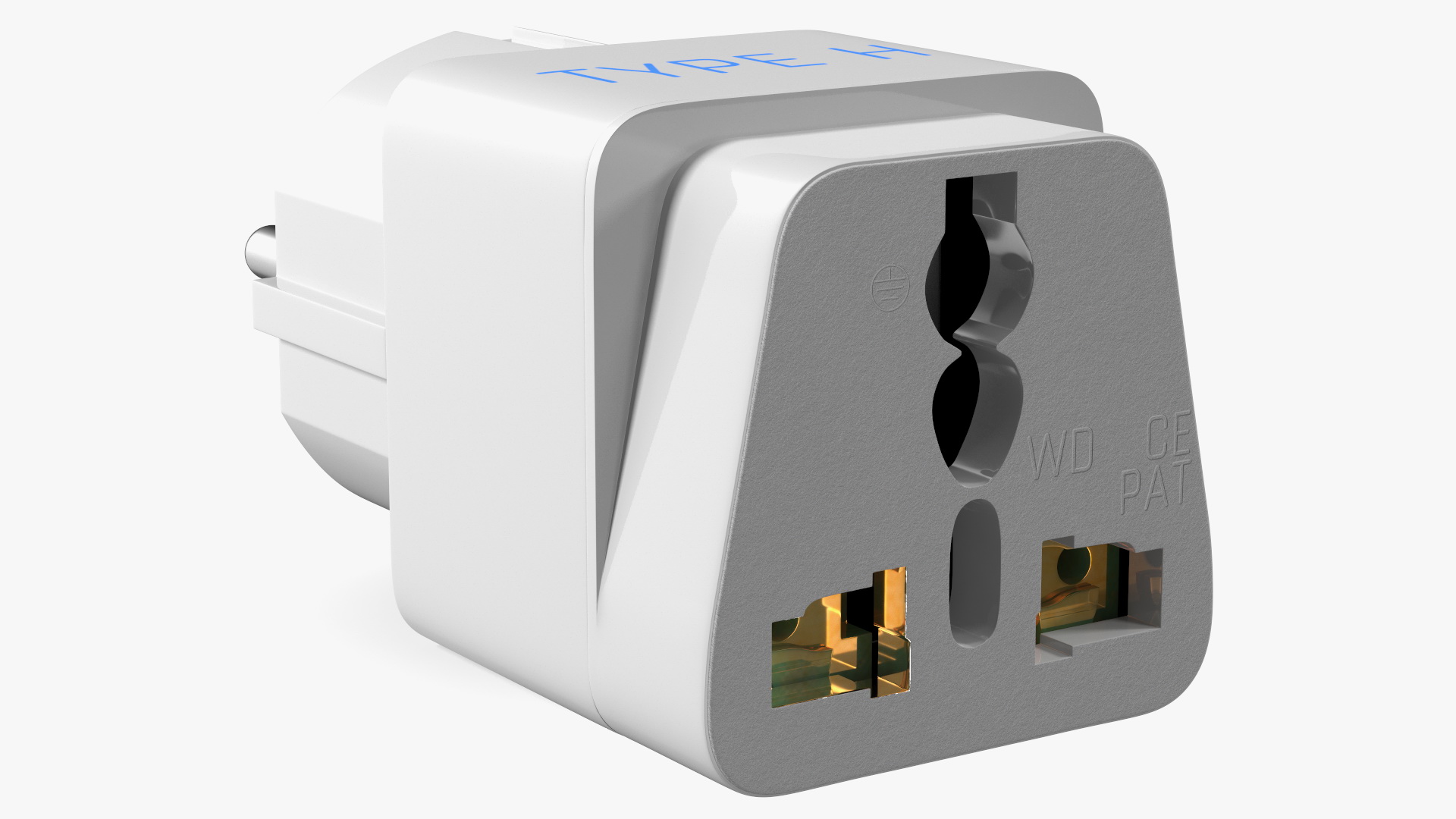 3D Electrical Plug Type H Adapter White