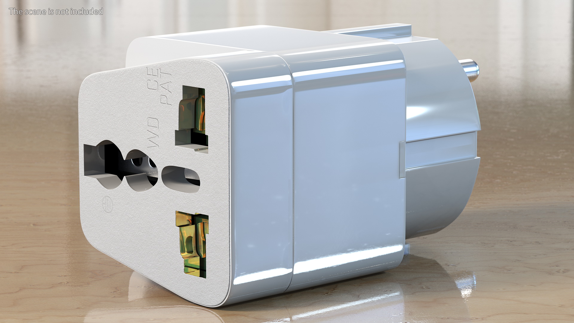 3D Electrical Plug Type H Adapter White