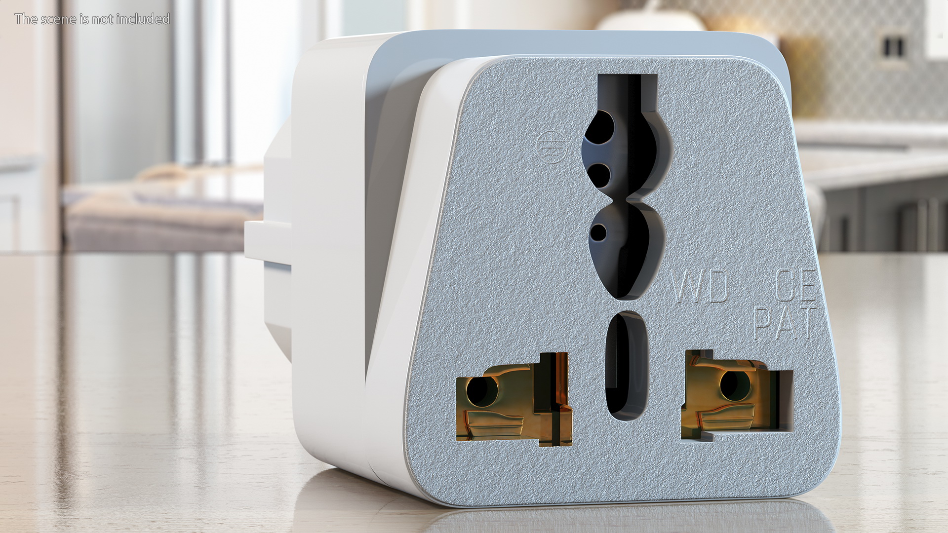 3D Electrical Plug Type H Adapter White
