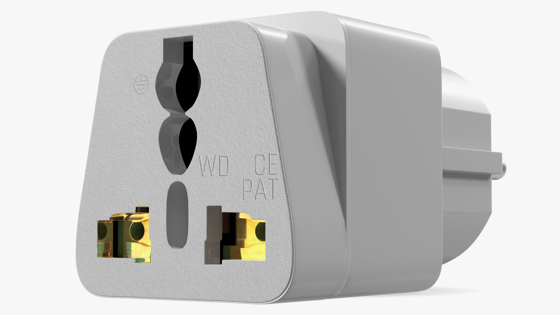 3D Electrical Plug Type H Adapter White