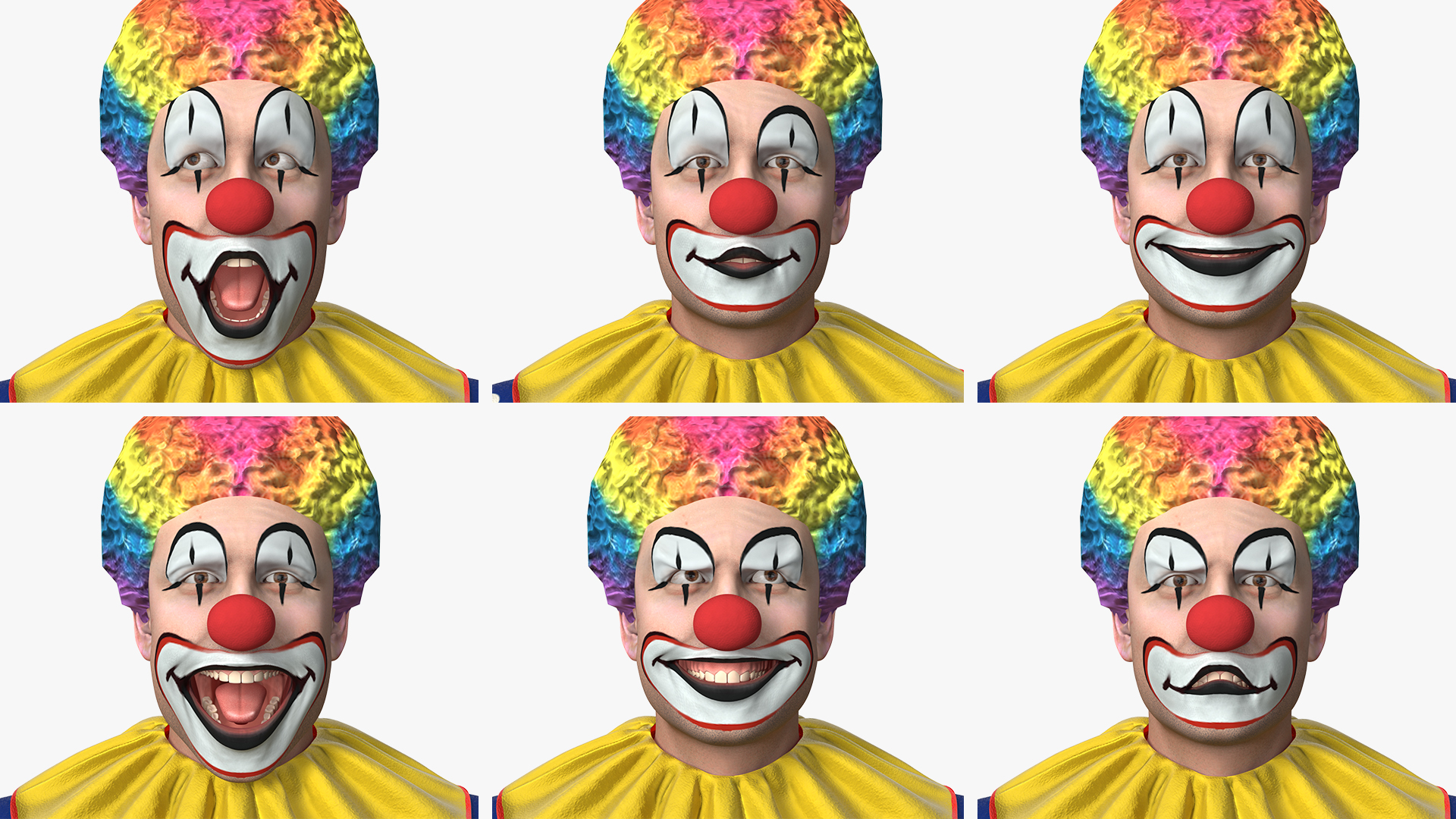 3D Funny Clown Costume Rigged