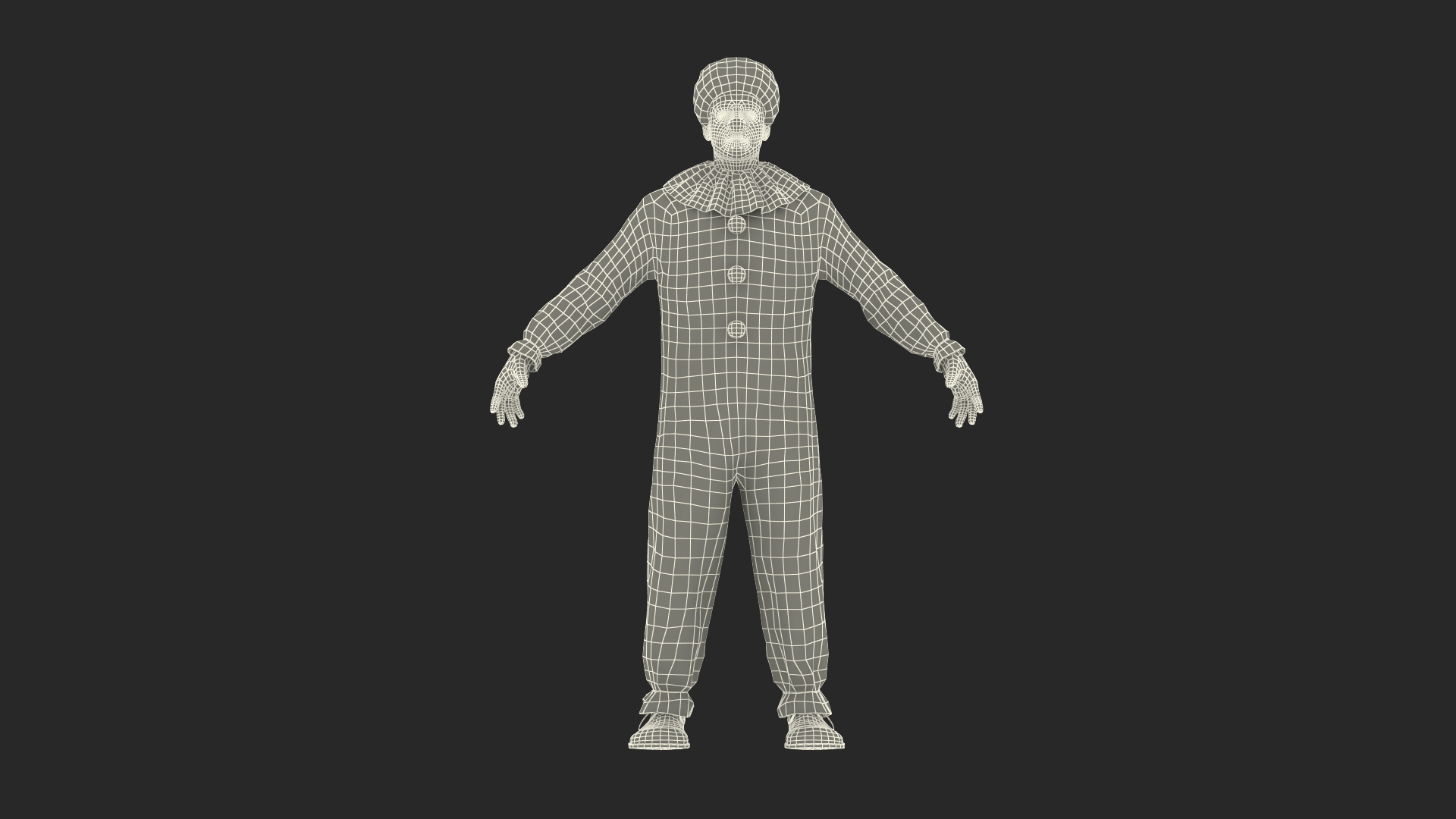 3D Funny Clown Costume Rigged
