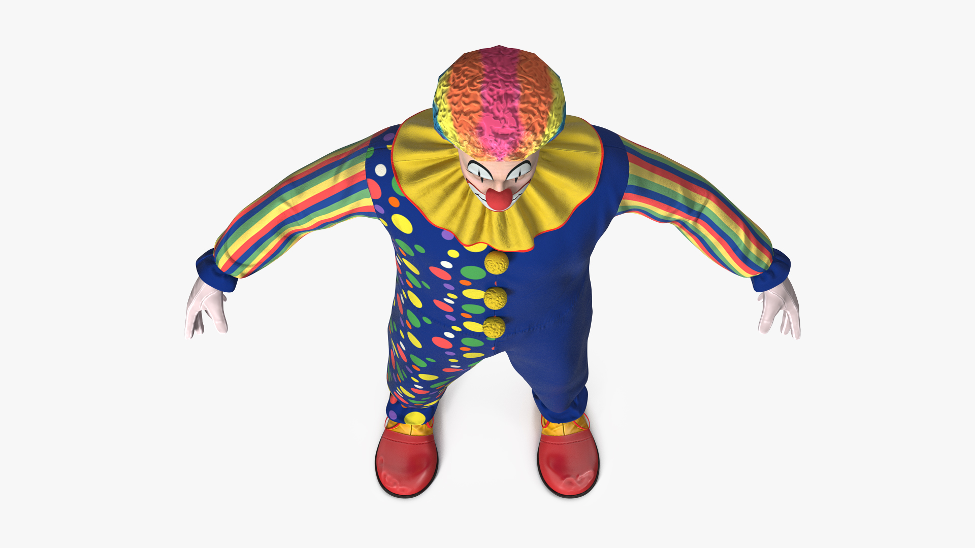 3D Funny Clown Costume Rigged