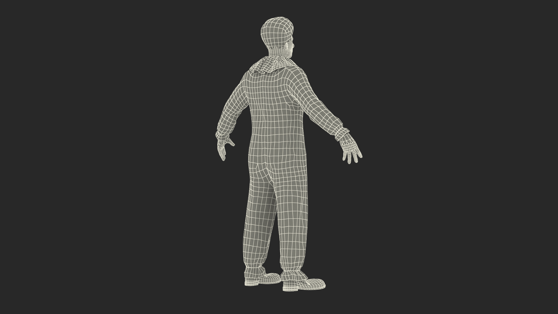 3D Funny Clown Costume Rigged