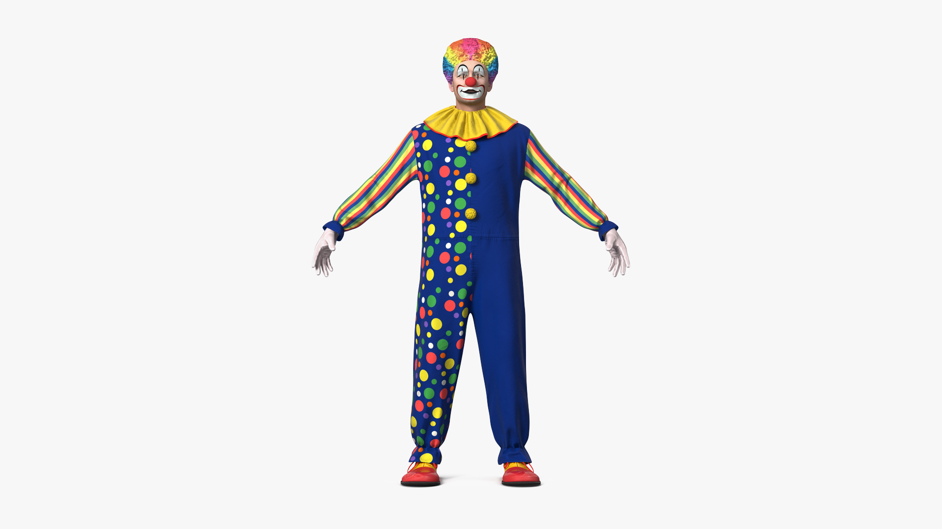 3D Funny Clown Costume Rigged