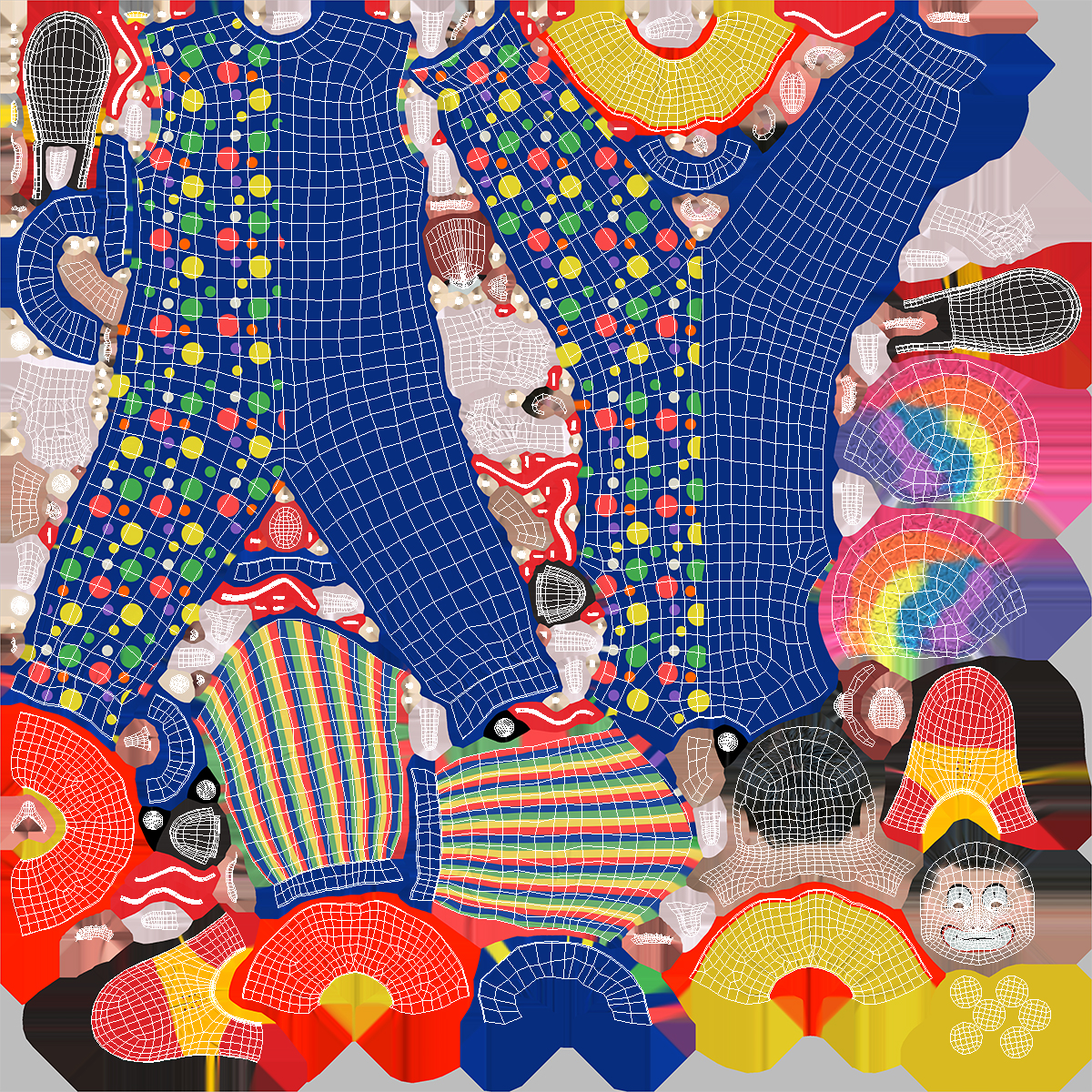 3D Funny Clown Costume Rigged