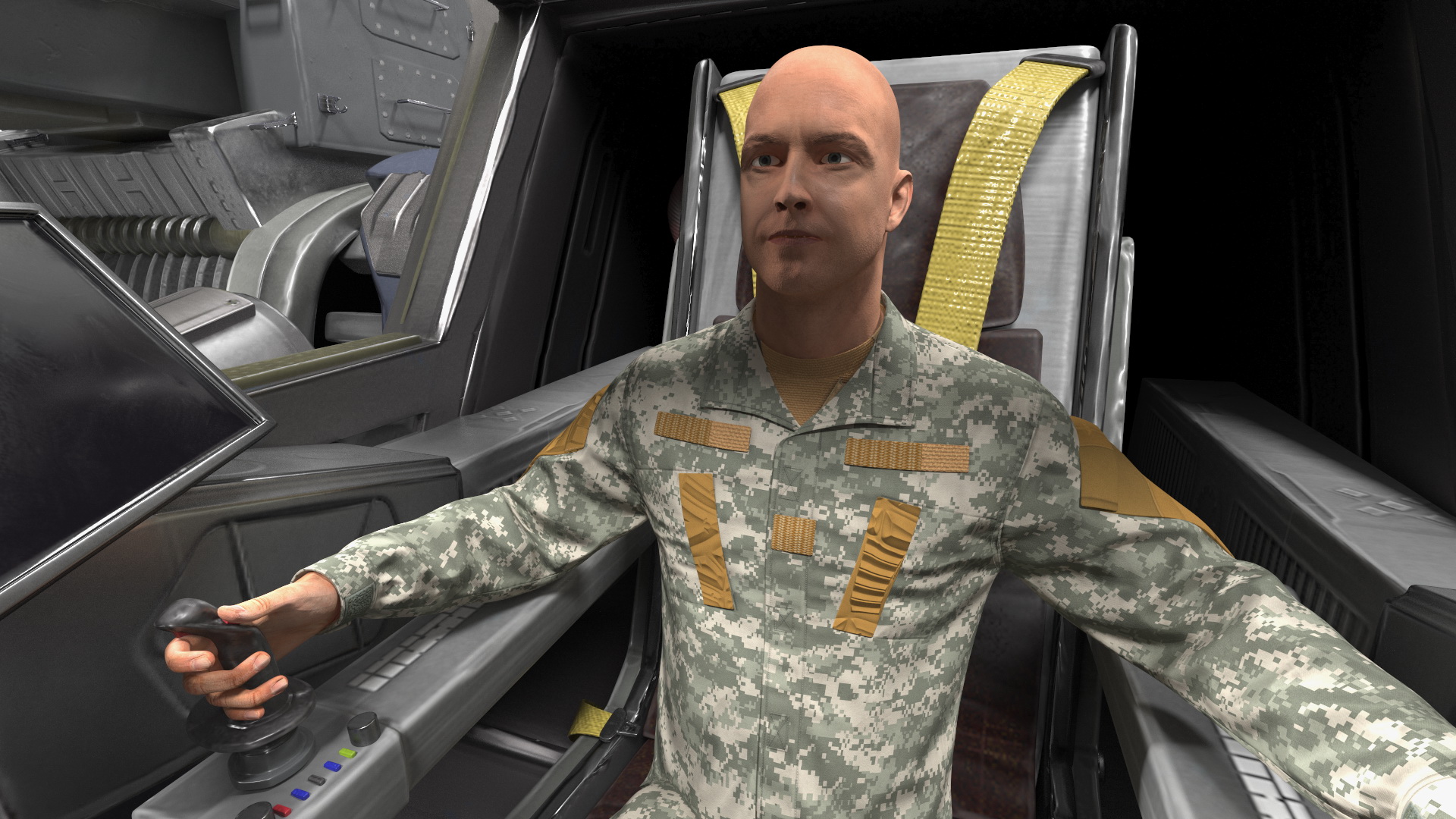 Large Walking Combat Machine with Pilot 3D model