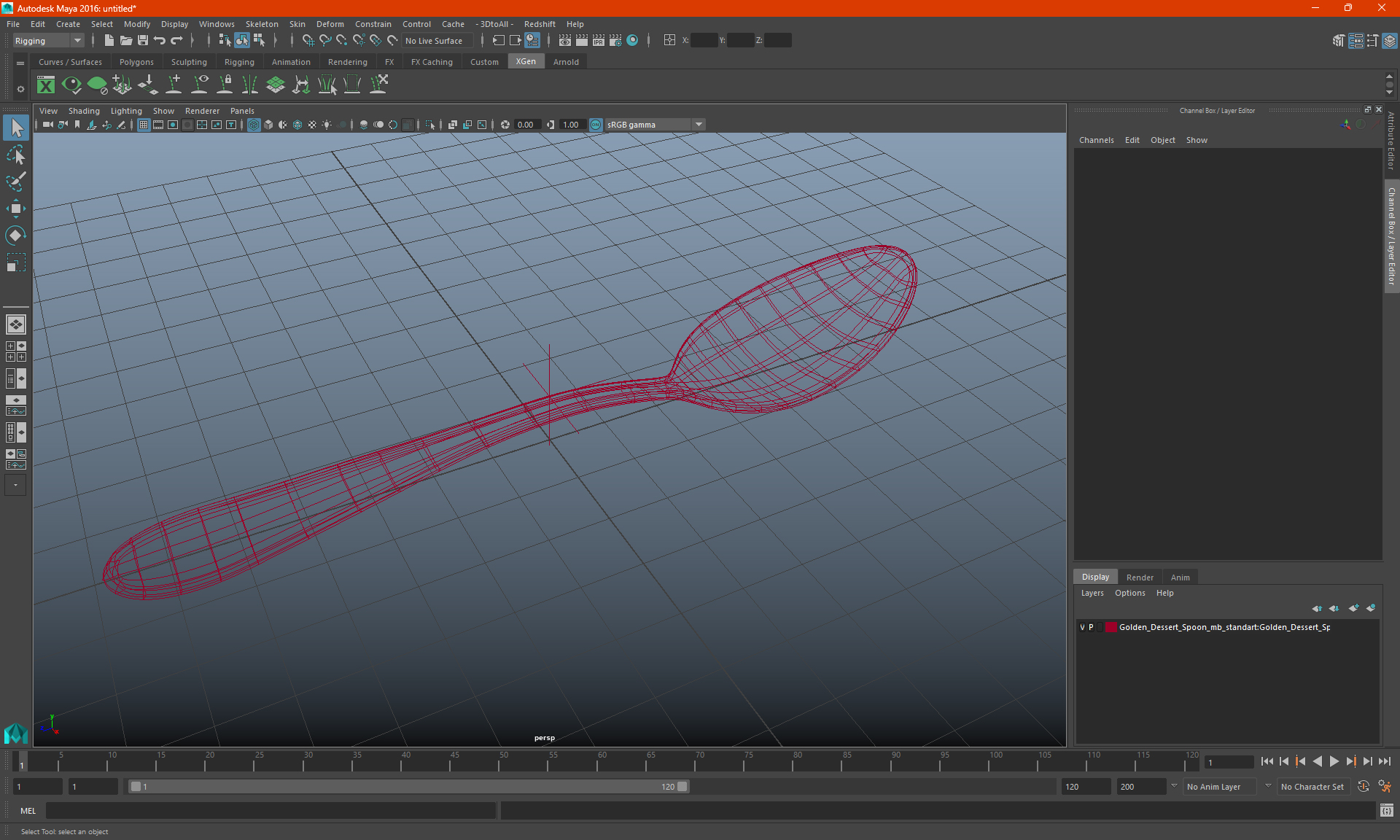 3D model Silver Dessert Spoon