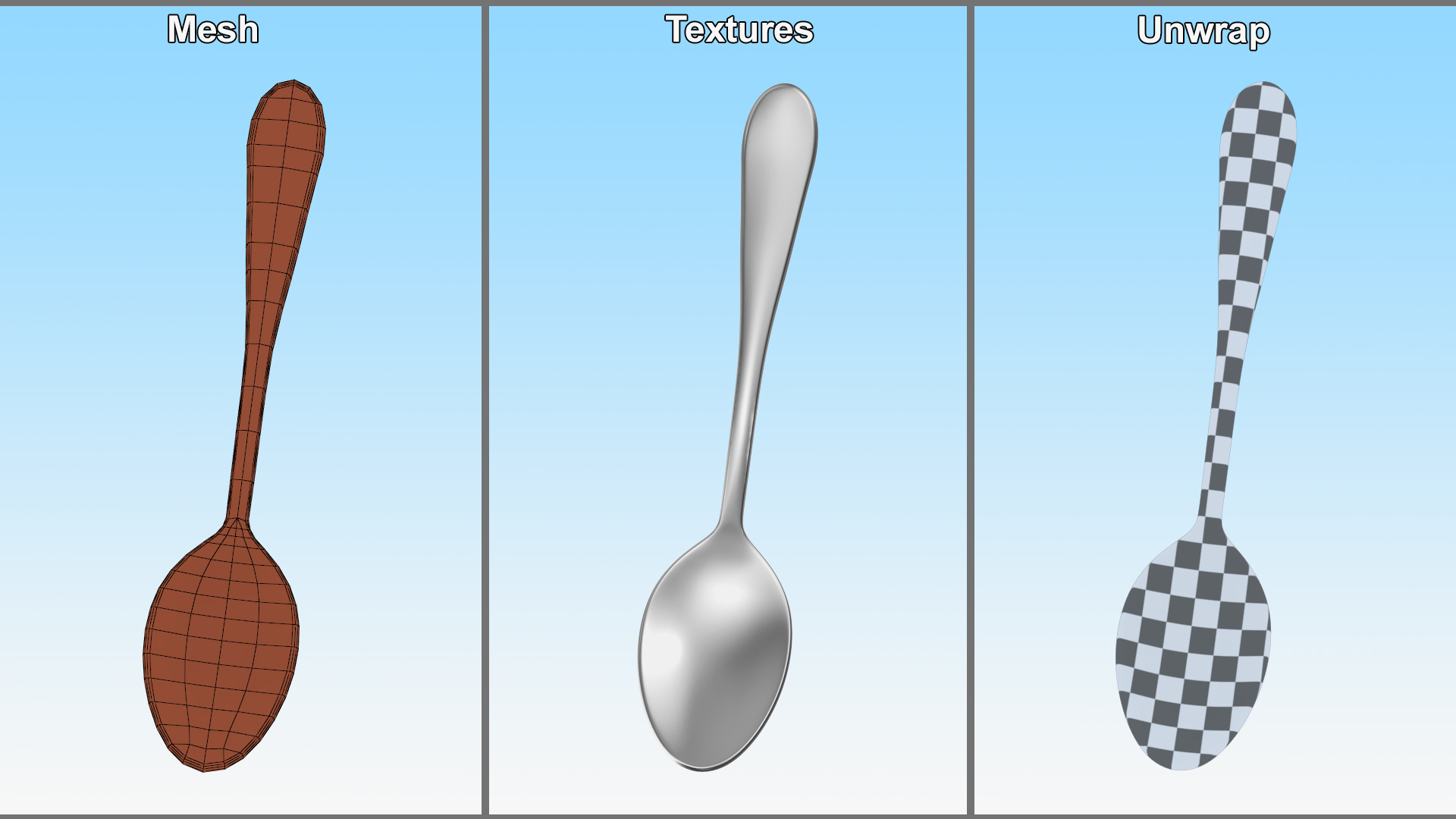 3D model Silver Dessert Spoon