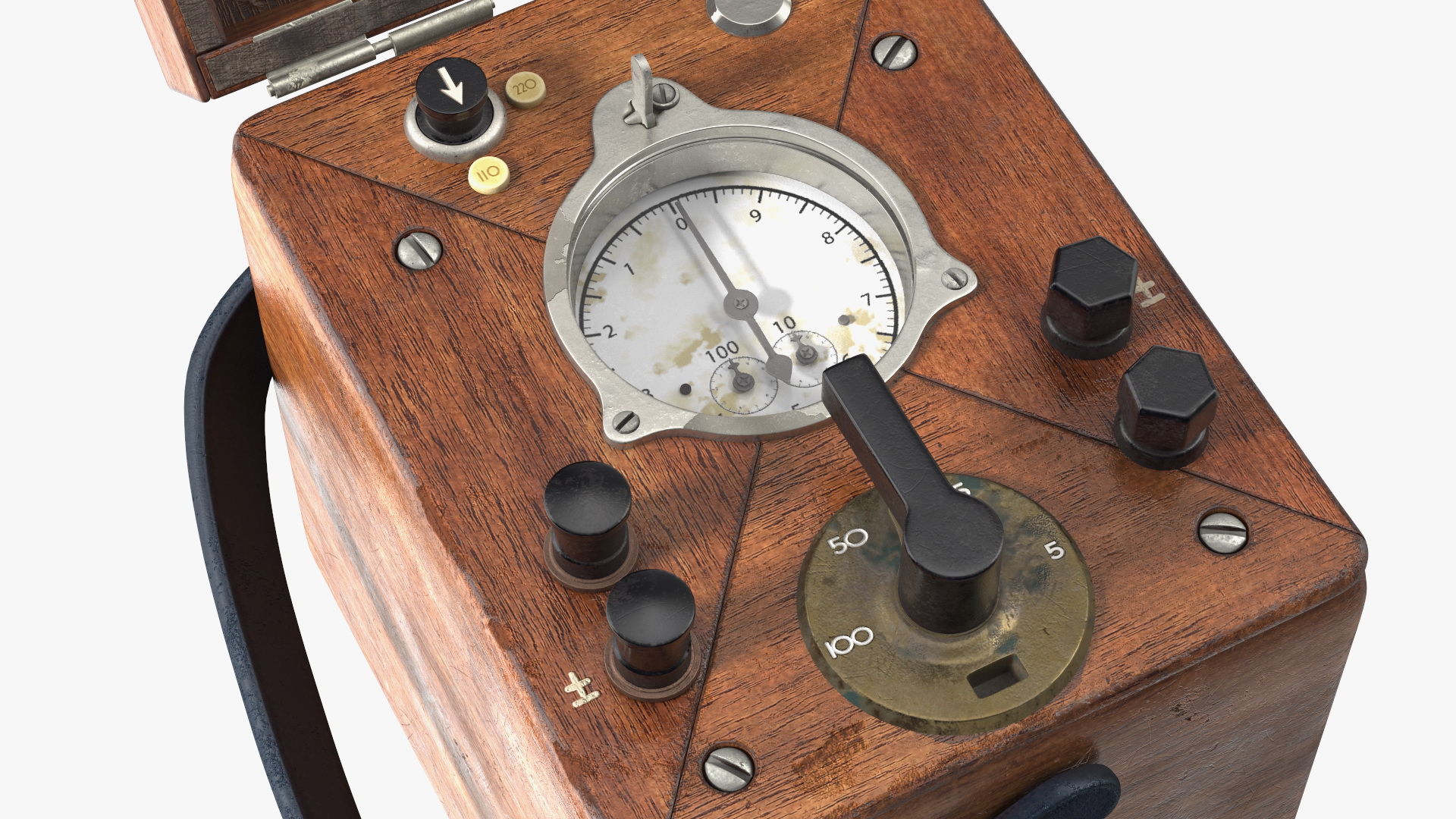 Vintage Portable Watt Hour Test Meter 3D