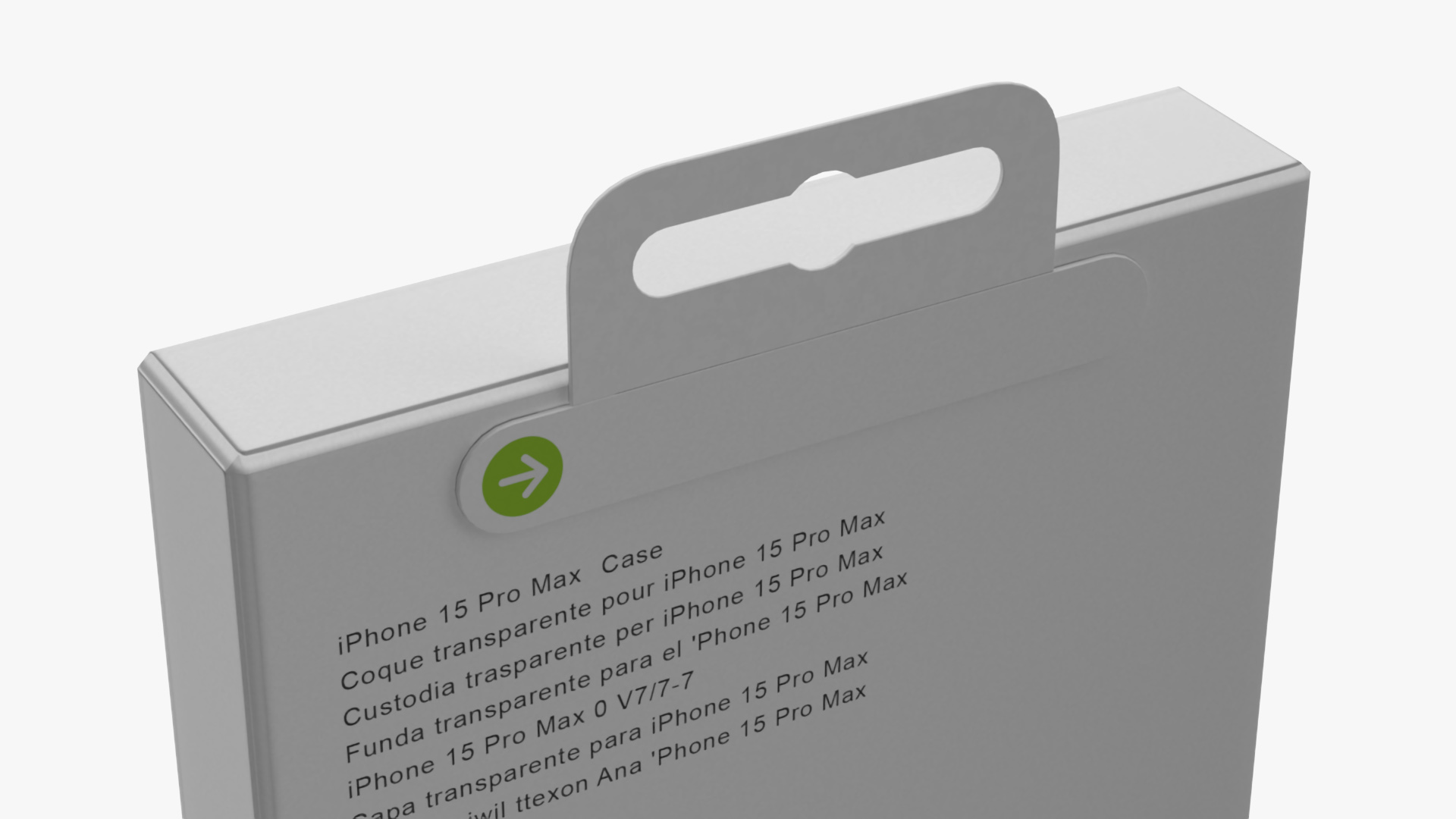 Apple iPhone 15 Smartphone Clear Case Packaging 3D