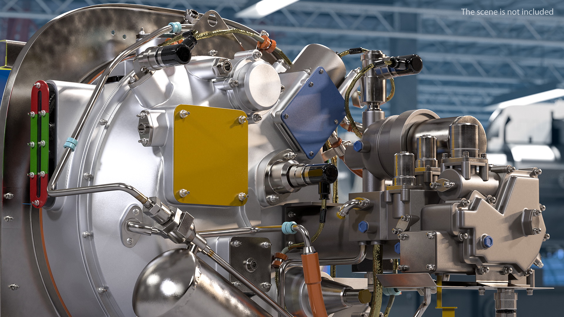 PT6C-67C Turboshaft Slice Engine 3D