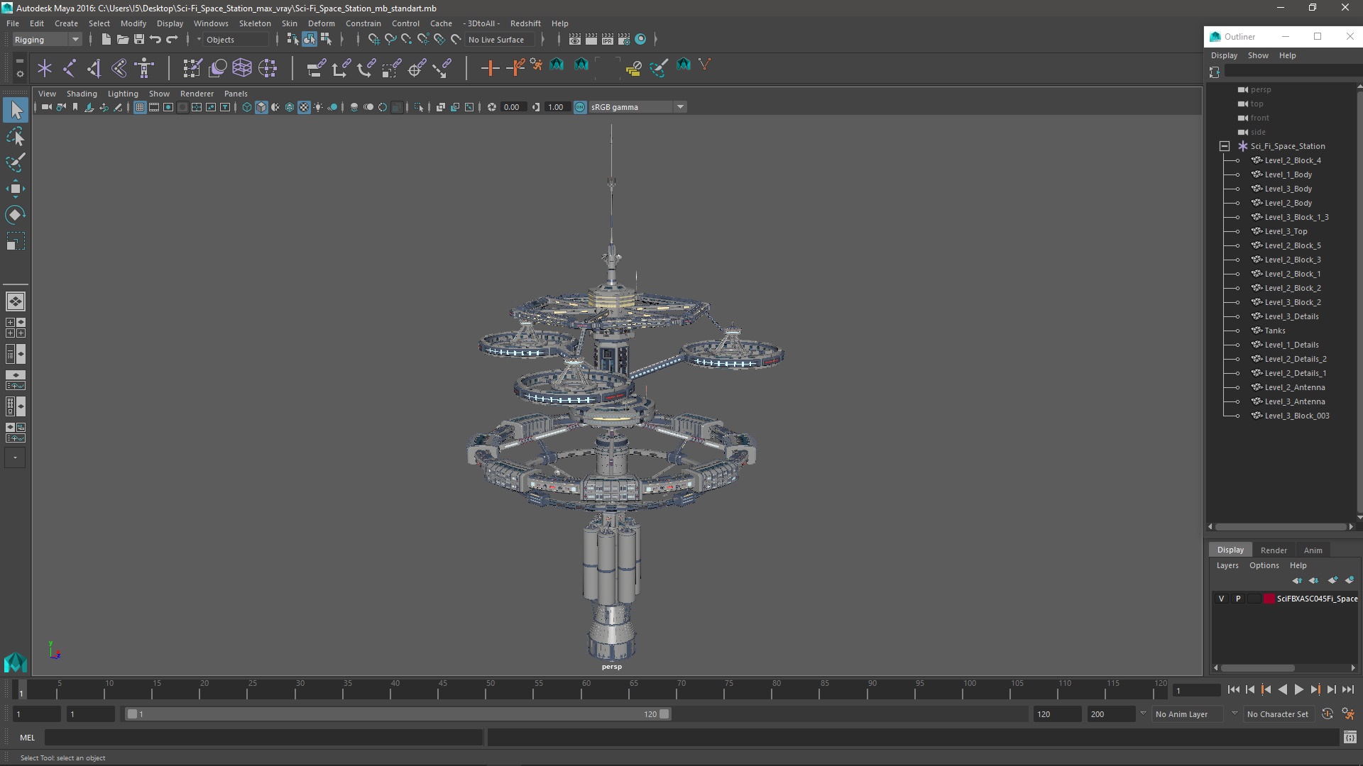 3D model Sci-Fi Space Station