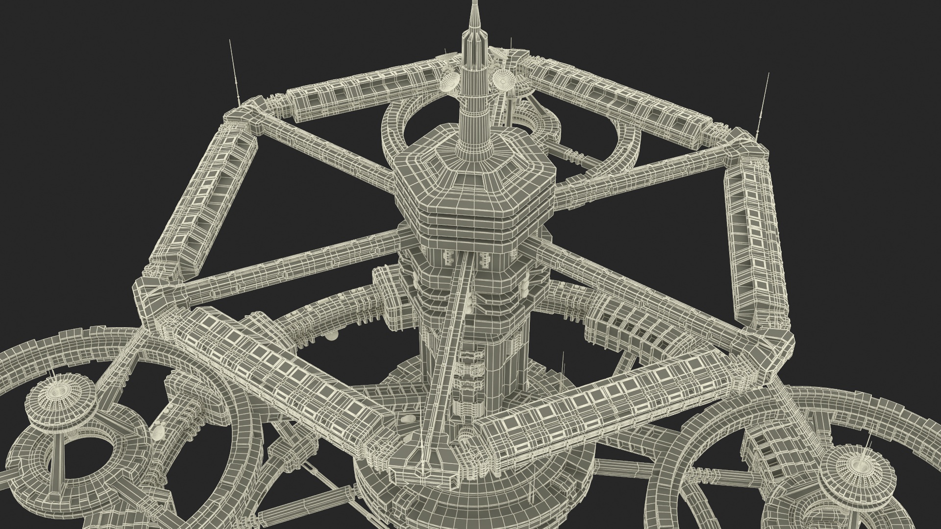 3D model Sci-Fi Space Station