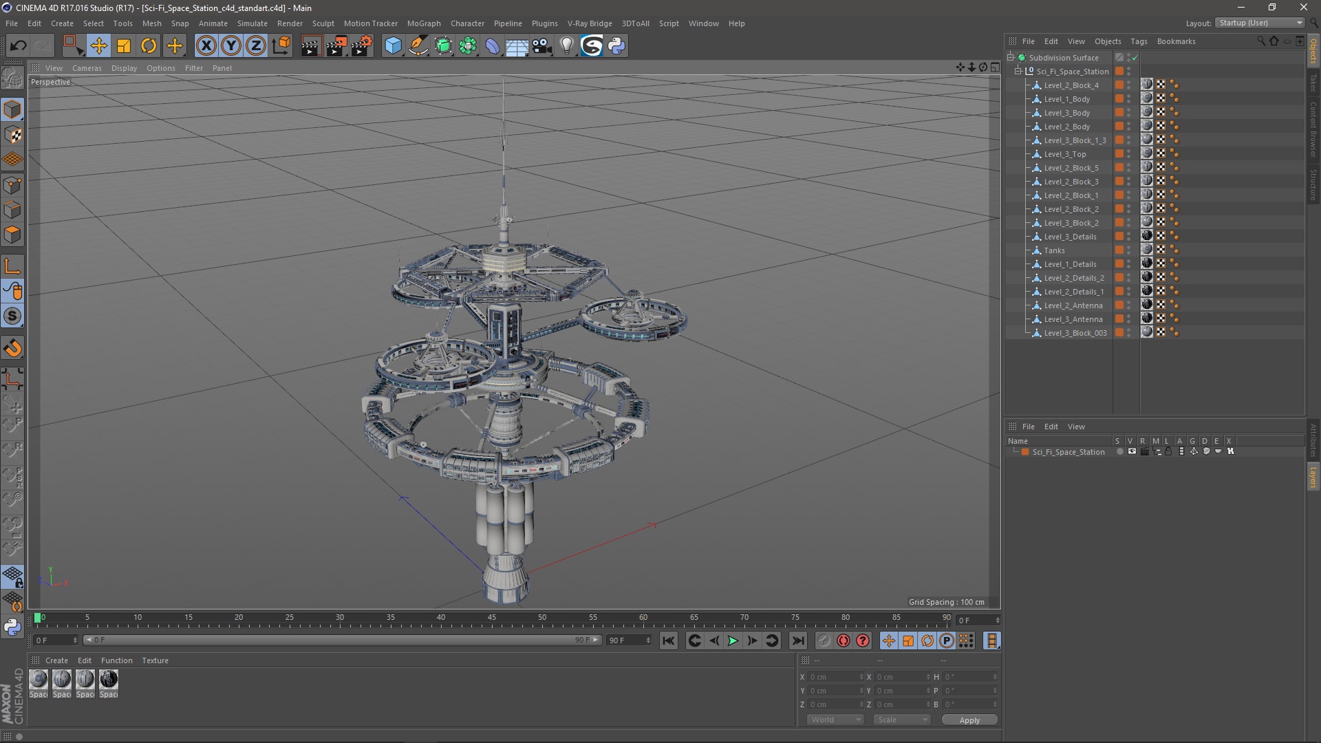 3D model Sci-Fi Space Station