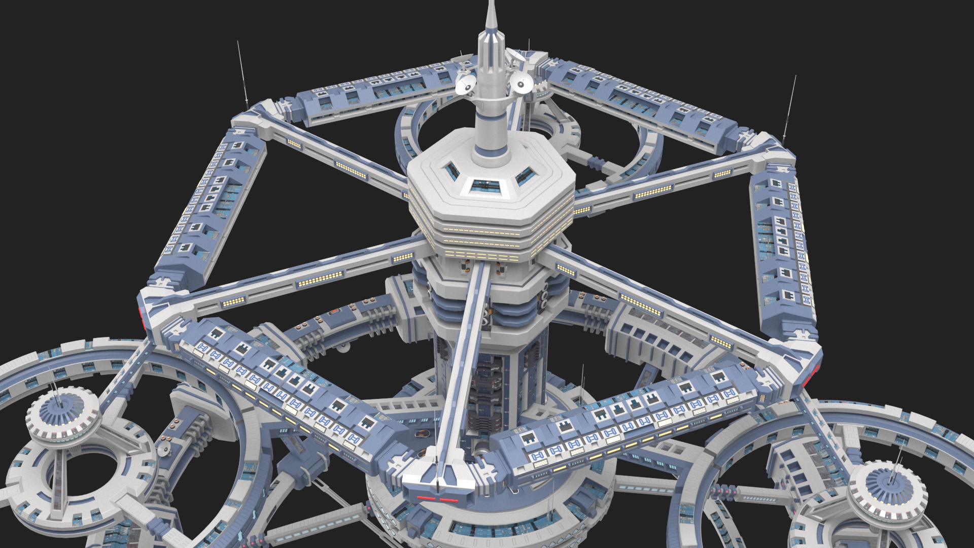3D model Sci-Fi Space Station