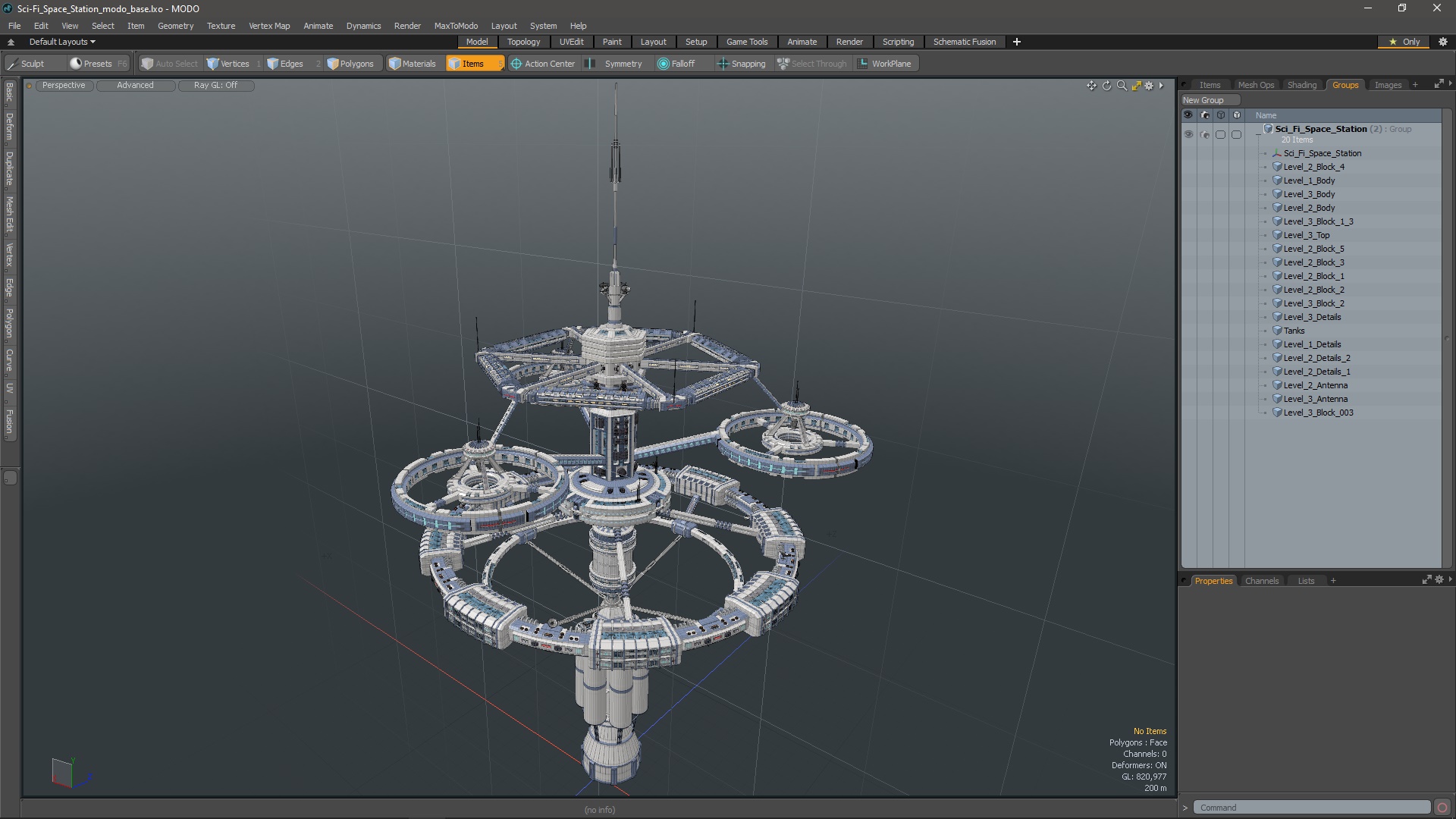 3D model Sci-Fi Space Station