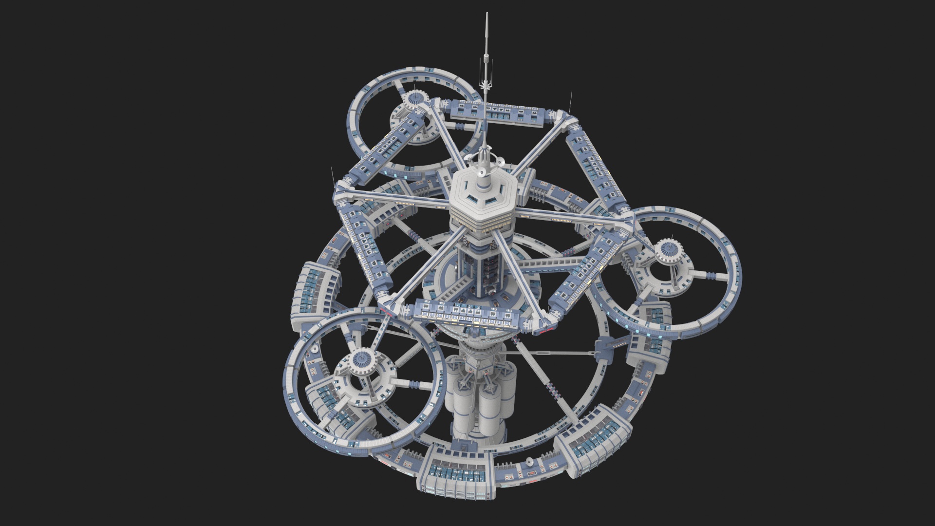 3D model Sci-Fi Space Station