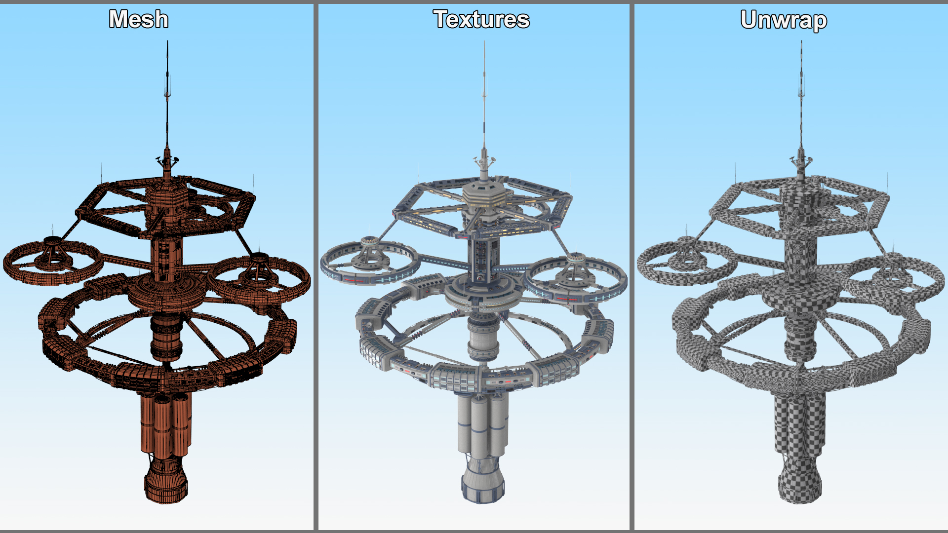 3D model Sci-Fi Space Station