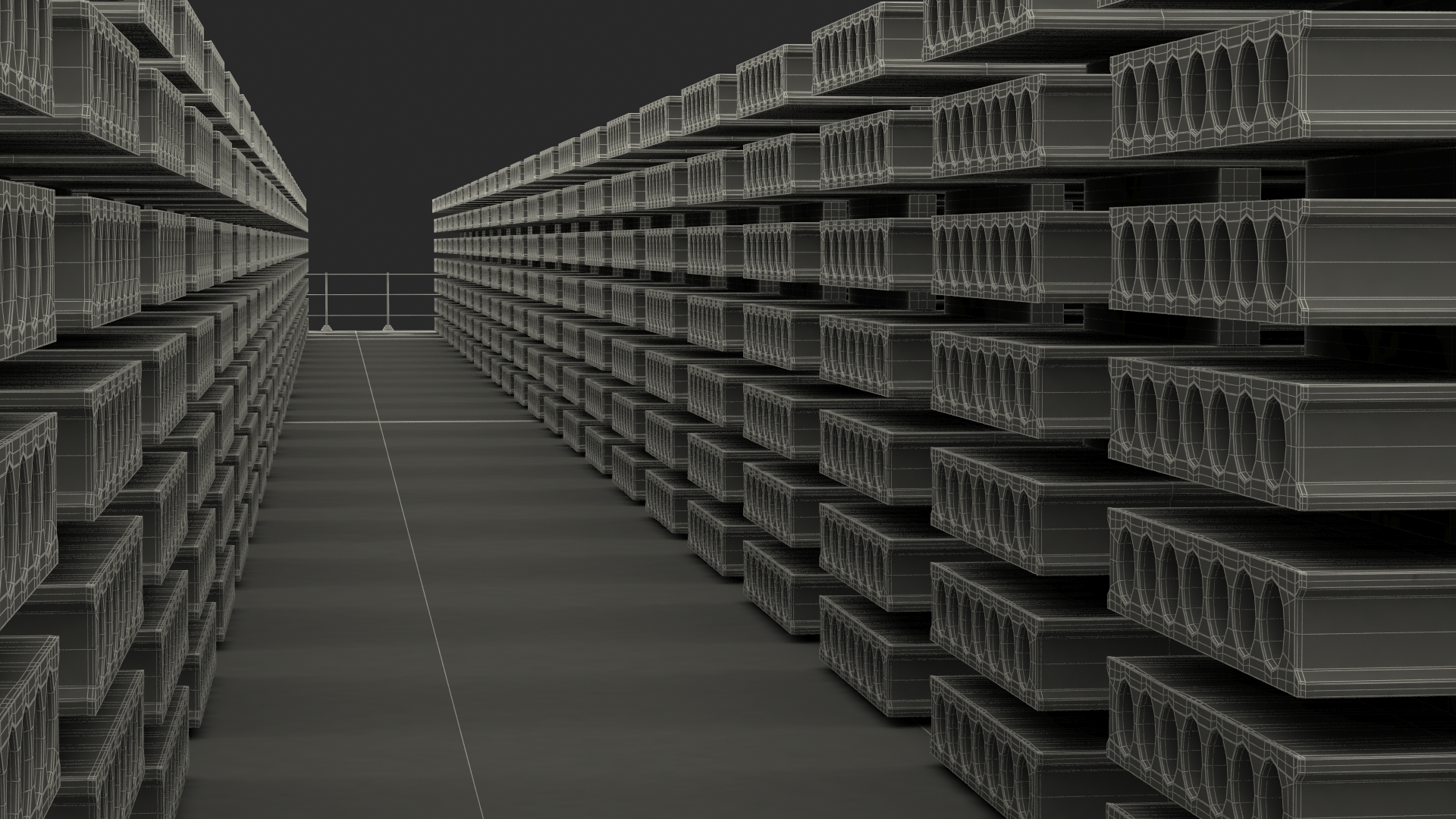 Pontoon Barge Loaded Concrete Slab 3D model