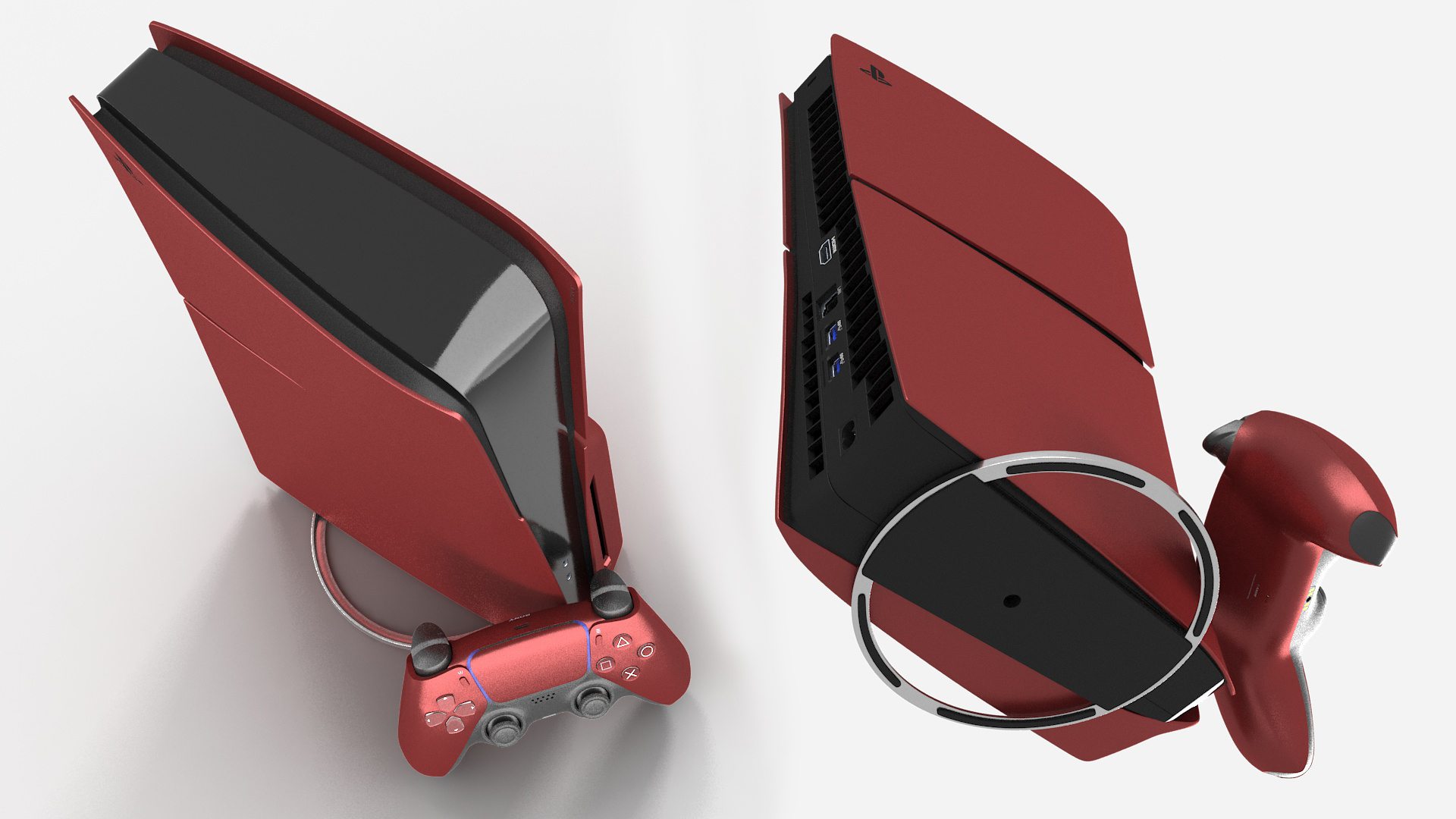 Sony PlayStation 5 Console Volcanic Red 3D model