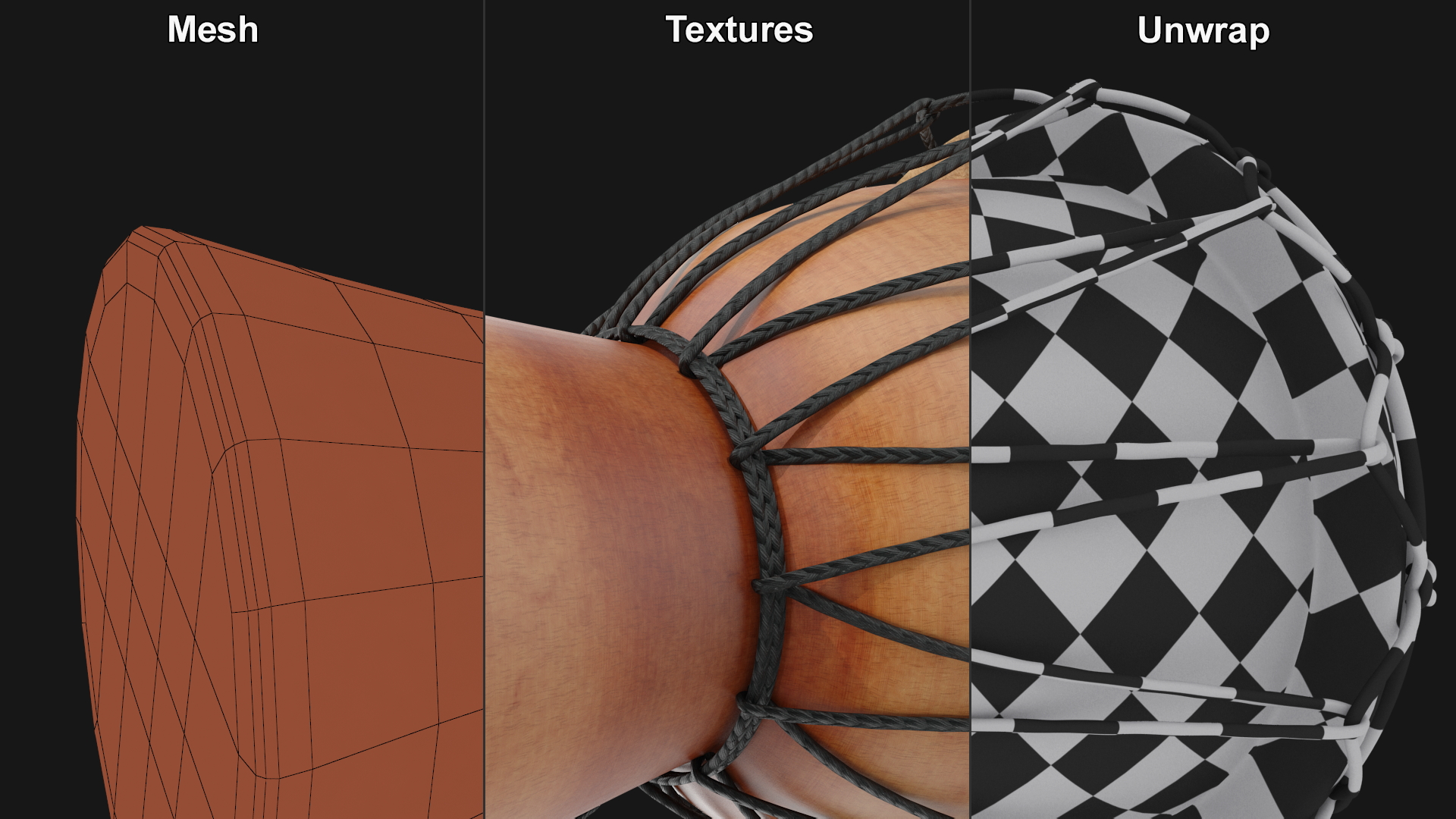 3D Djembe Drum