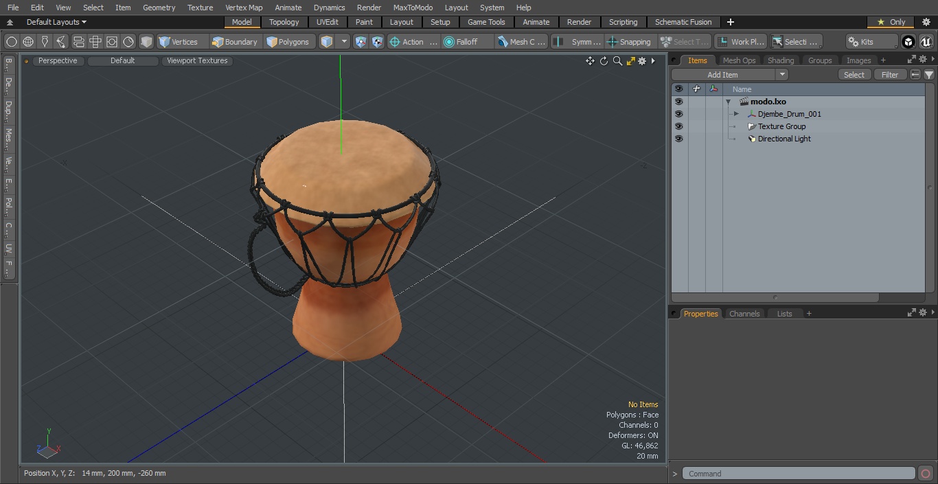 3D Djembe Drum