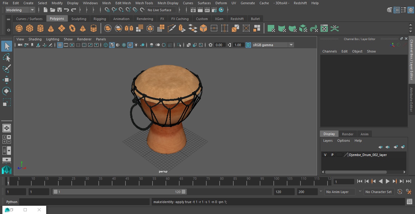 3D Djembe Drum