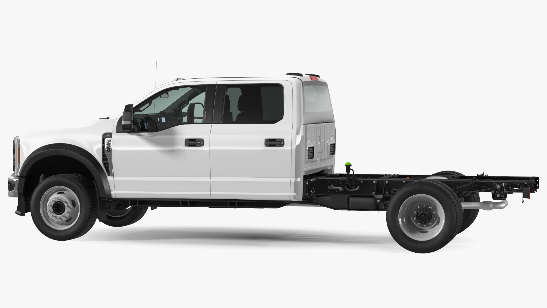 White 2023 Ford Super Duty F550 Four Doors 3D