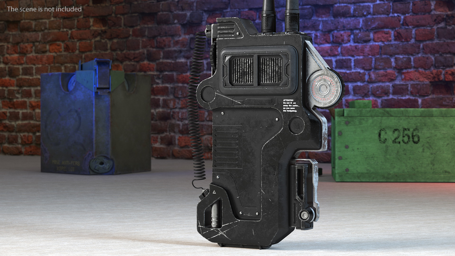 Futuristic Radio Device Old 3D