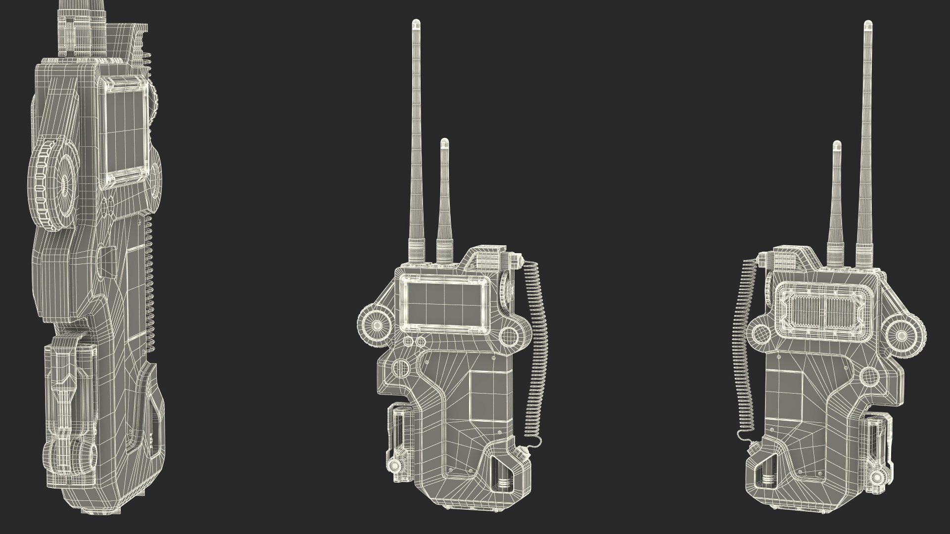 Futuristic Radio Device Old 3D