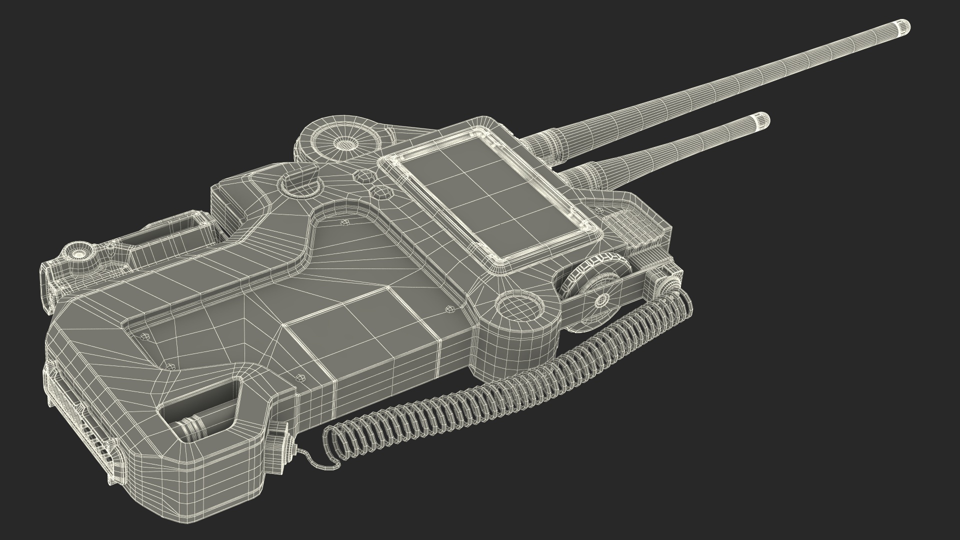 Futuristic Radio Device Old 3D