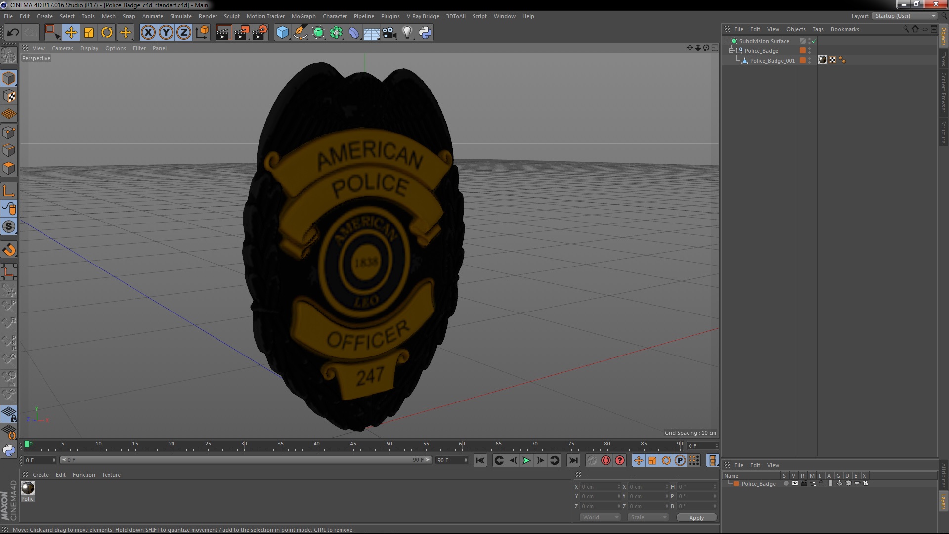 Police Badge 3D