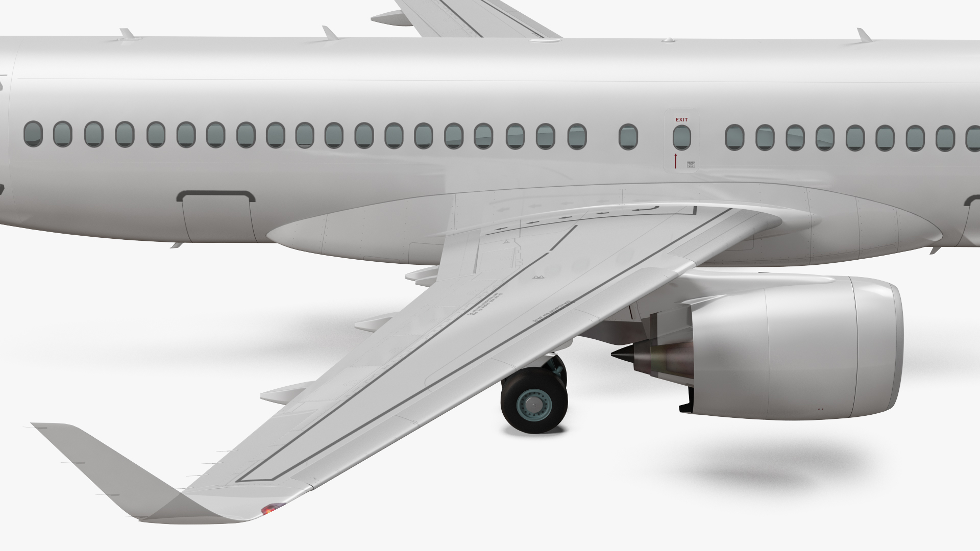 3D Airbus A220 100 Simple Interior Generic Rigged