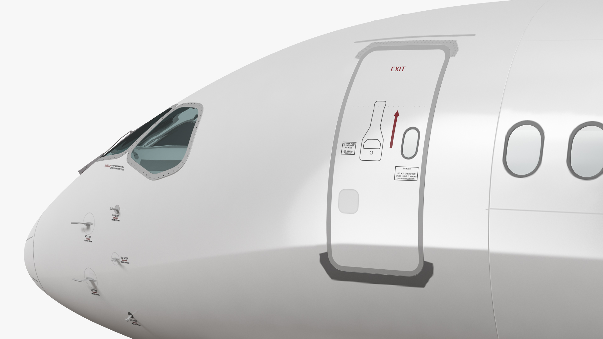 3D Airbus A220 100 Simple Interior Generic Rigged