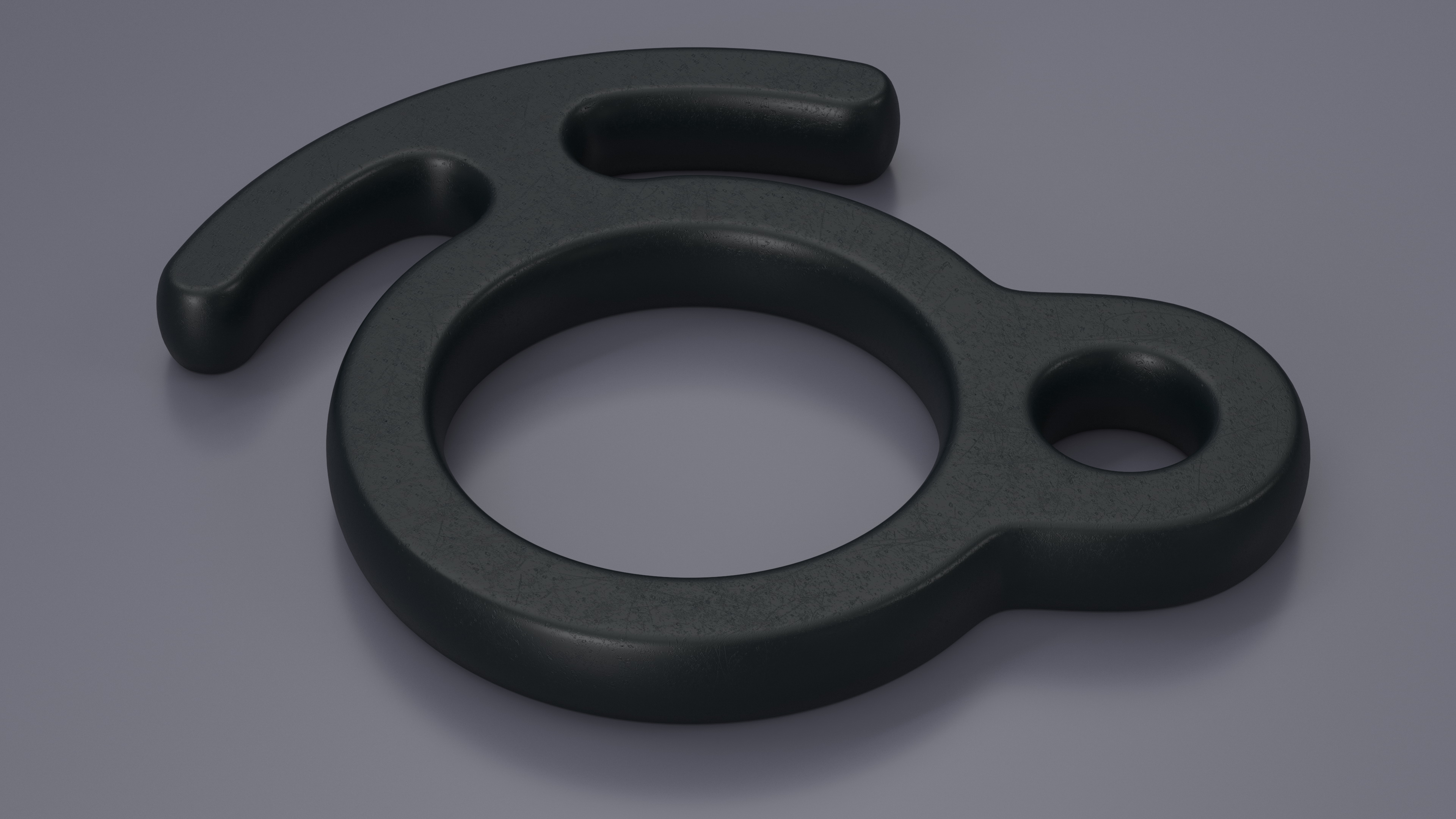 Climbing Descender Accessory Black 3D model