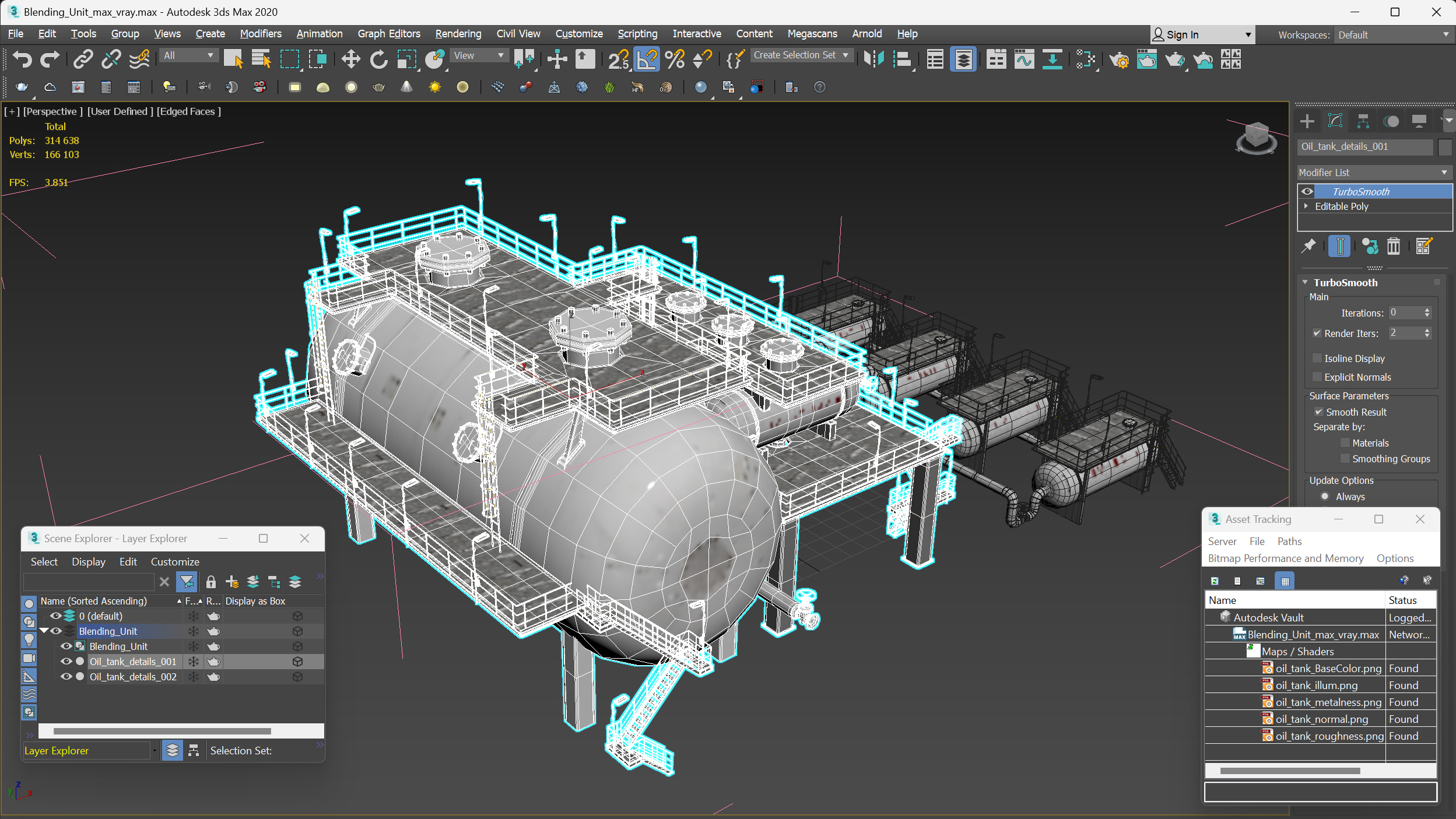 3D Blending Unit model