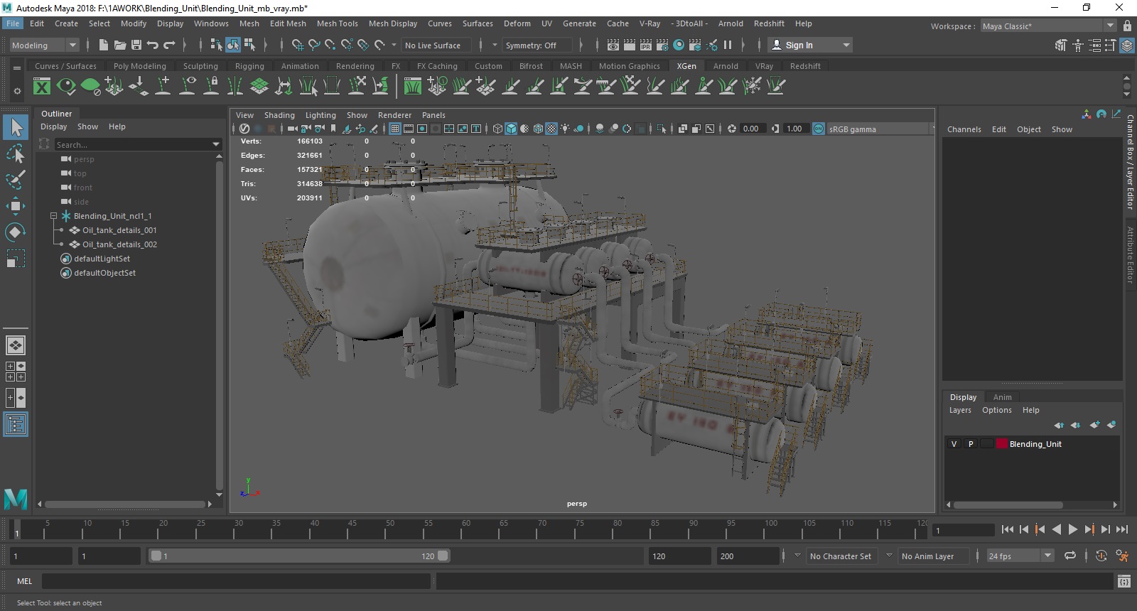 3D Blending Unit model