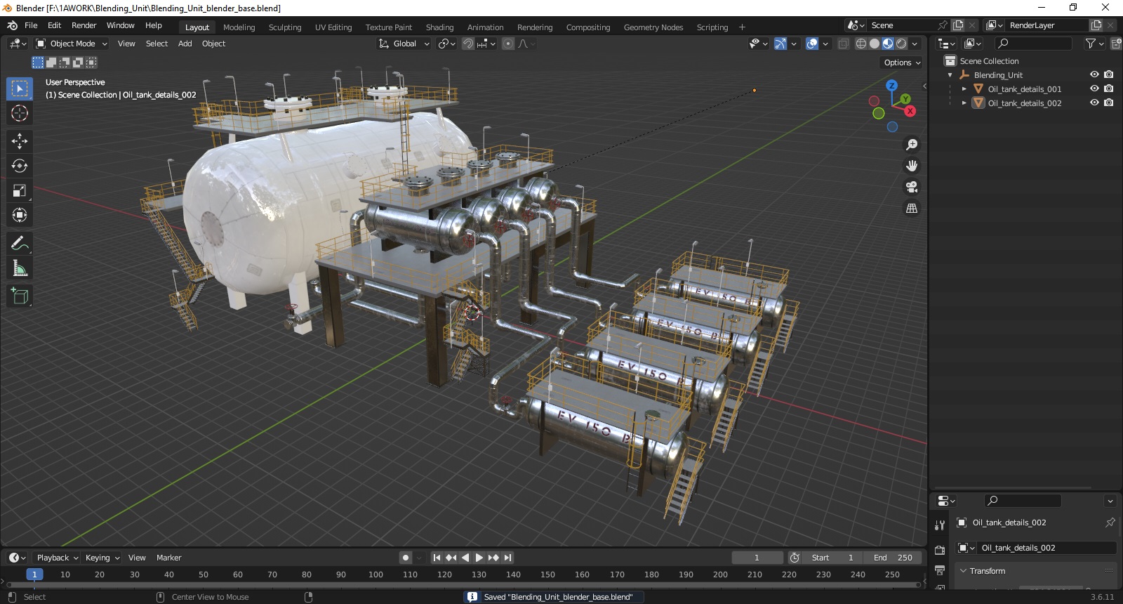 3D Blending Unit model
